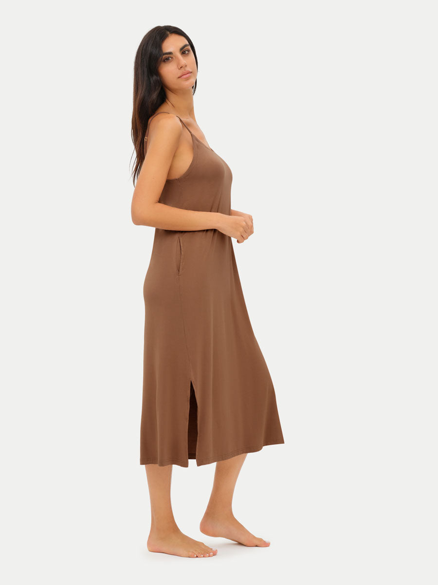 Sleeveless Long Bamboo Sleepshirt