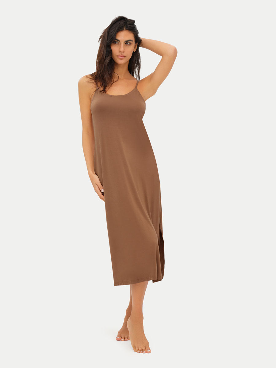Sleeveless Long Bamboo Sleepshirt