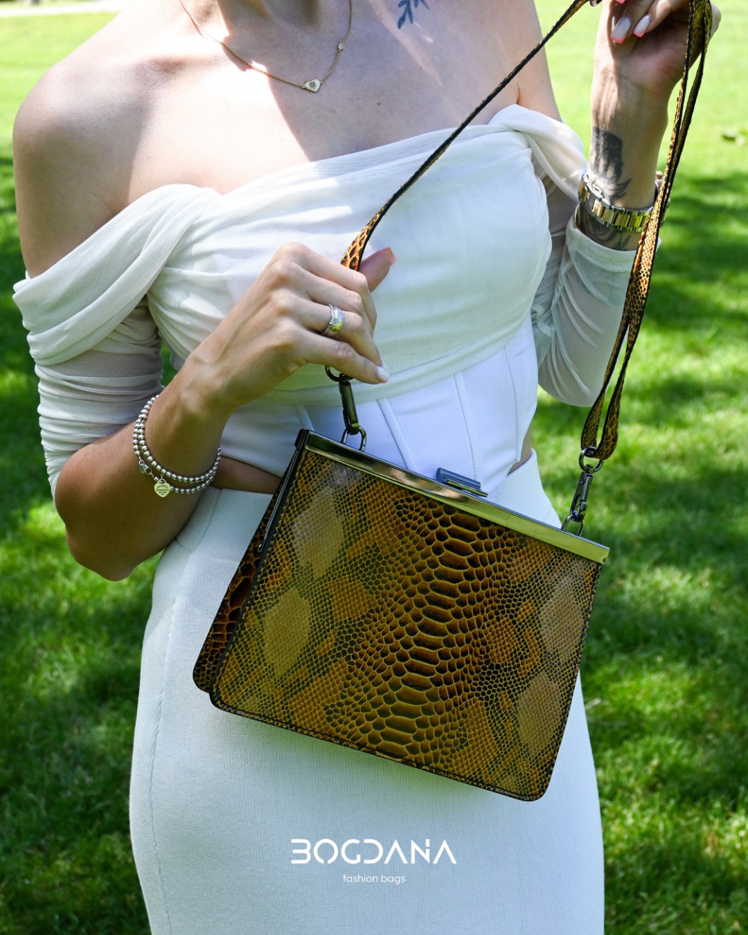Italian Chic — genuine leather clutch bag