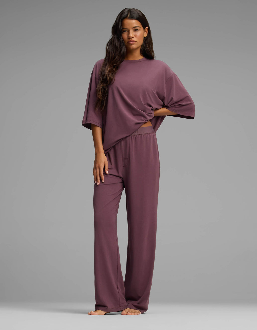 Women's First Layer Boyfriend Sleep Tee & Pajama Pant Set