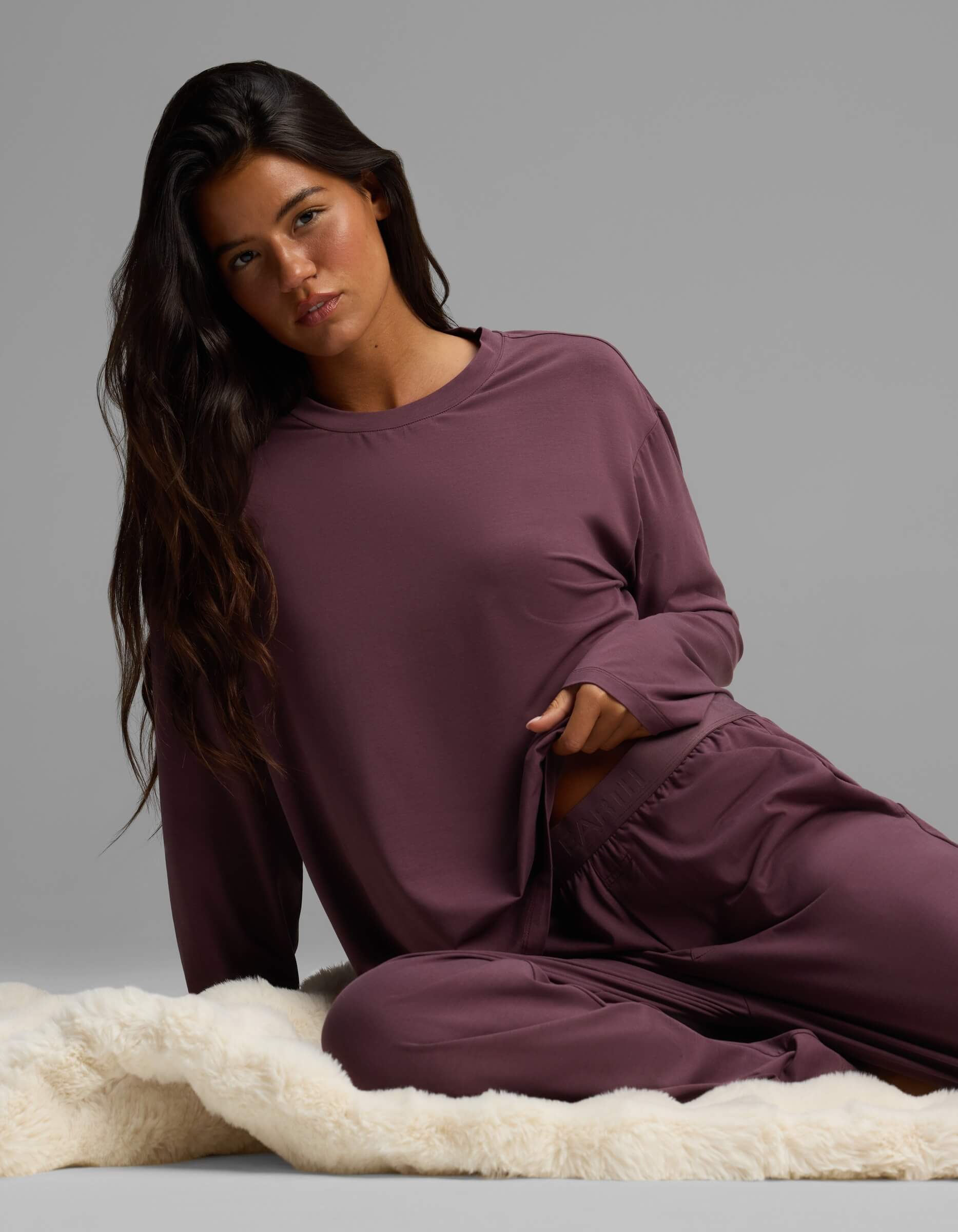 Women's First Layer Long Sleeve Sleep Tee & Pajama Pant Set