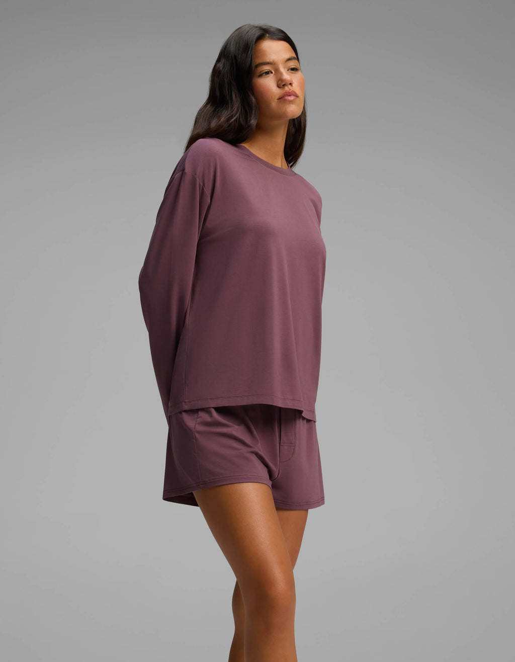 Women's First Layer Long Sleeve Sleep Tee & Boxer Short Set