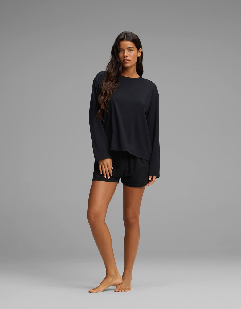 Women's First Layer Long Sleeve Sleep Tee & Boxer Short Set