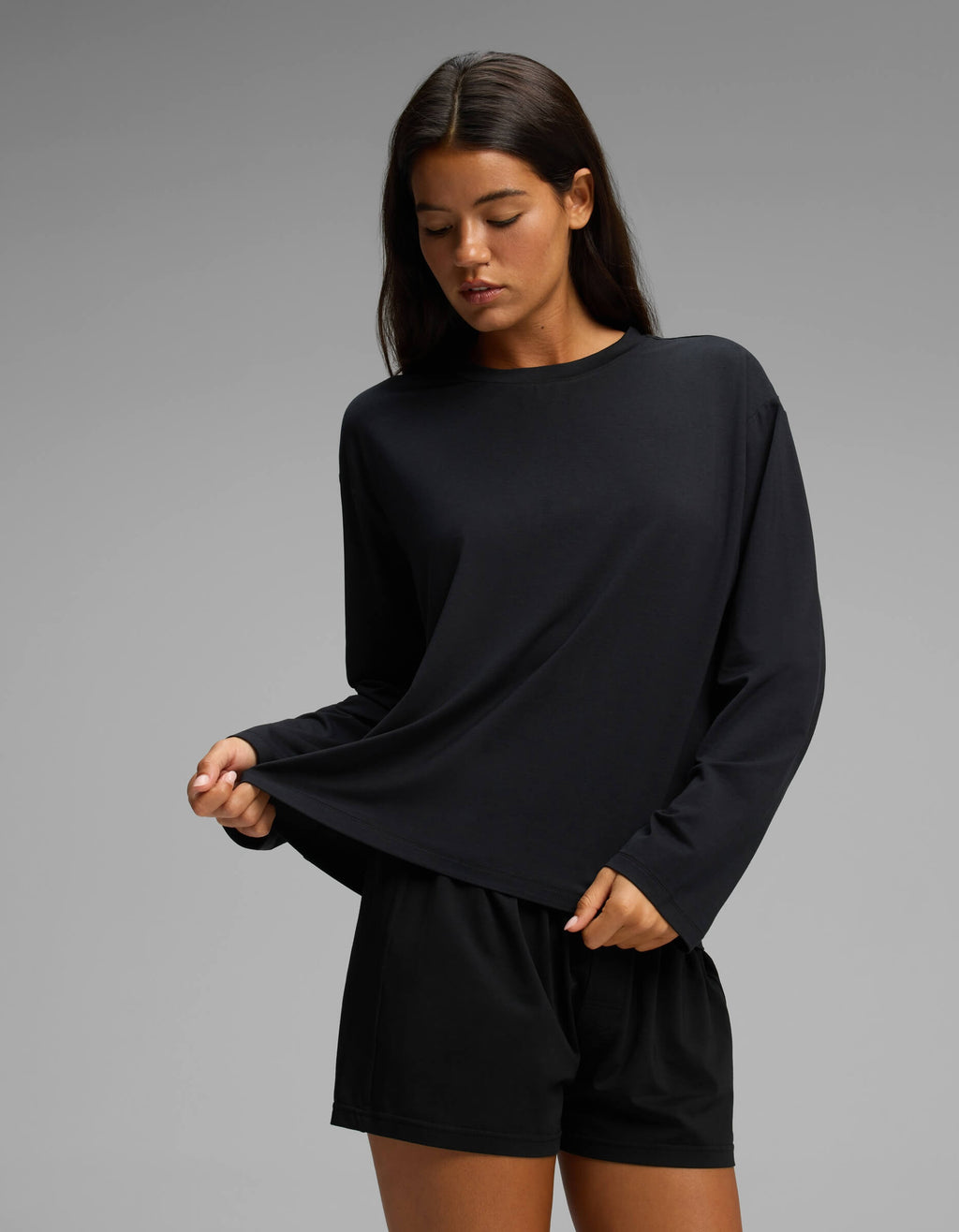 Women's First Layer Long Sleeve Sleep Tee & Boxer Short Set