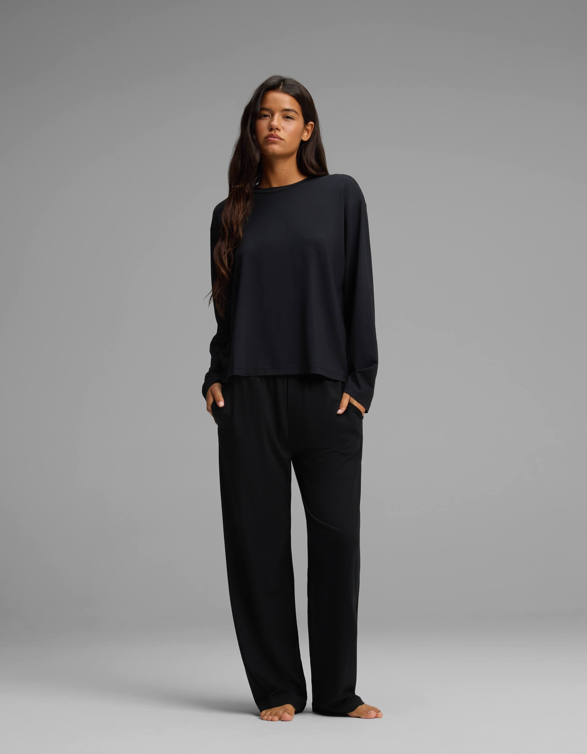 Women's First Layer Long Sleeve Sleep Tee & Pajama Pant Set