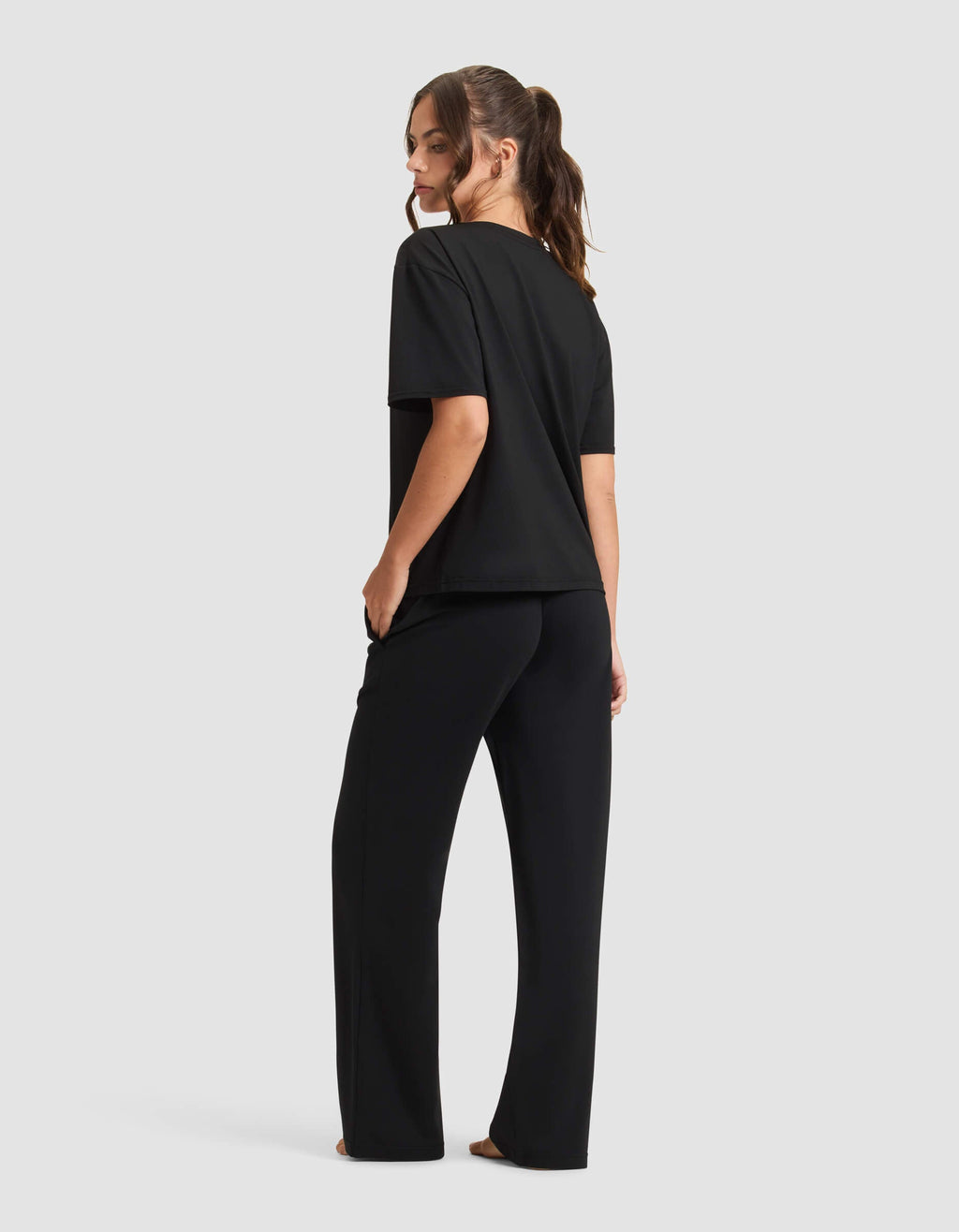 Women's First Layer Pajama Short Sleeve Tee & Pajama Pant Set