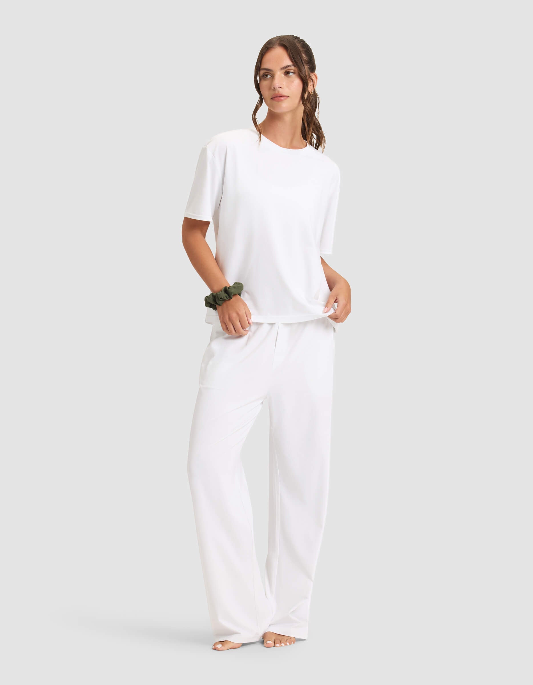 Women's First Layer Pajama Short Sleeve Tee & Pajama Pant Set