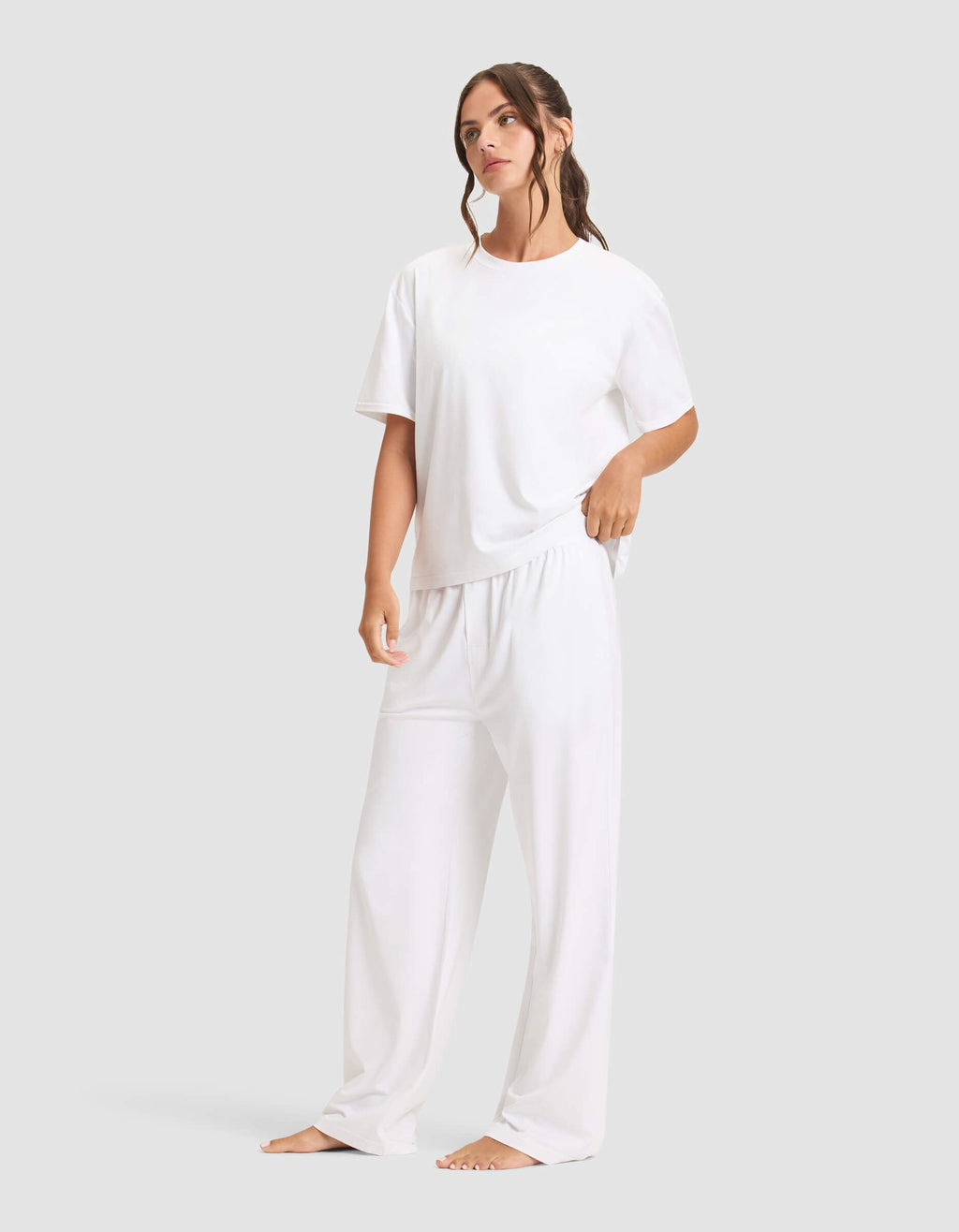 Women's First Layer Pajama Short Sleeve Tee & Pajama Pant Set