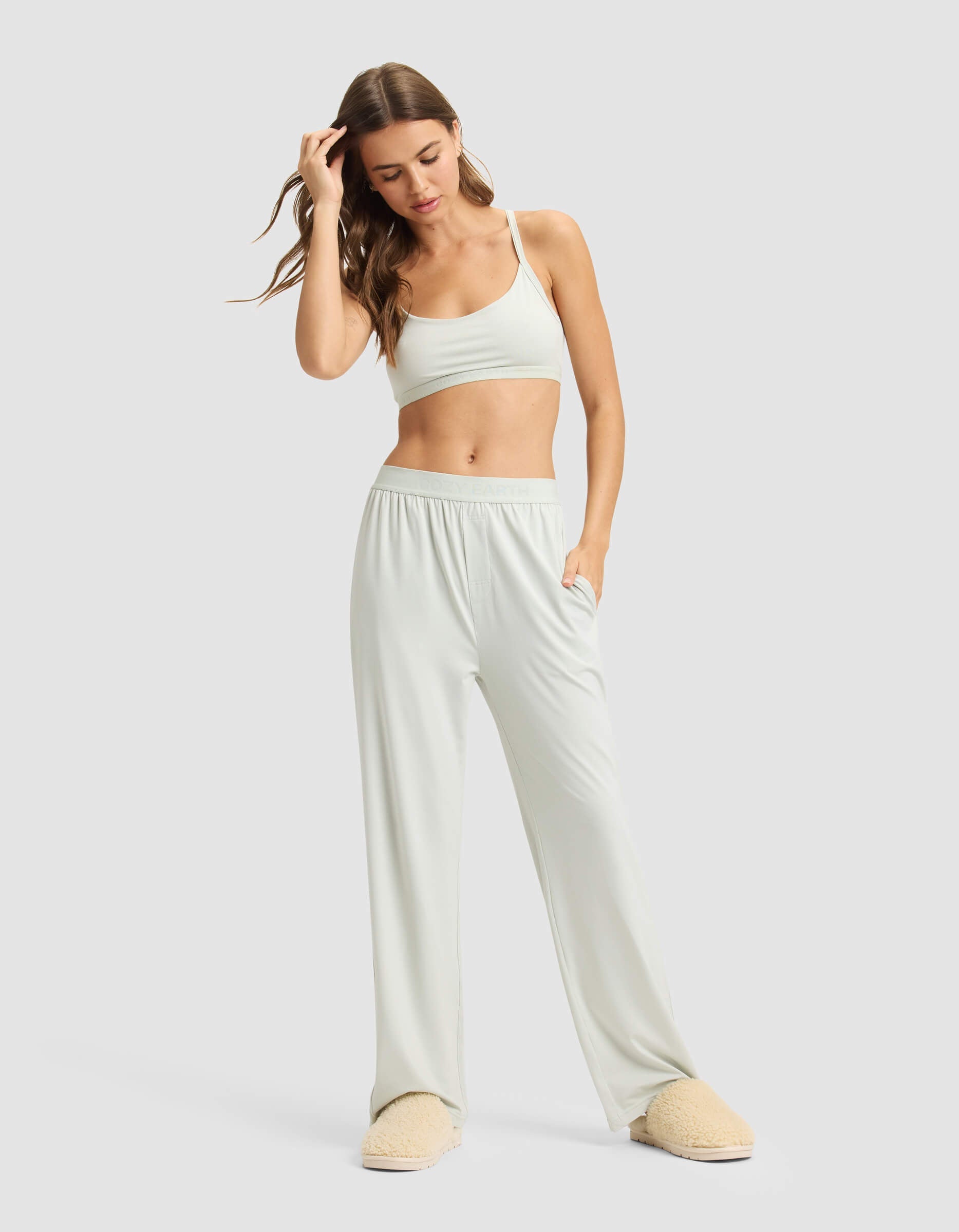 Women's First Layer Pajama Soft Bra & Pajama Pant Set