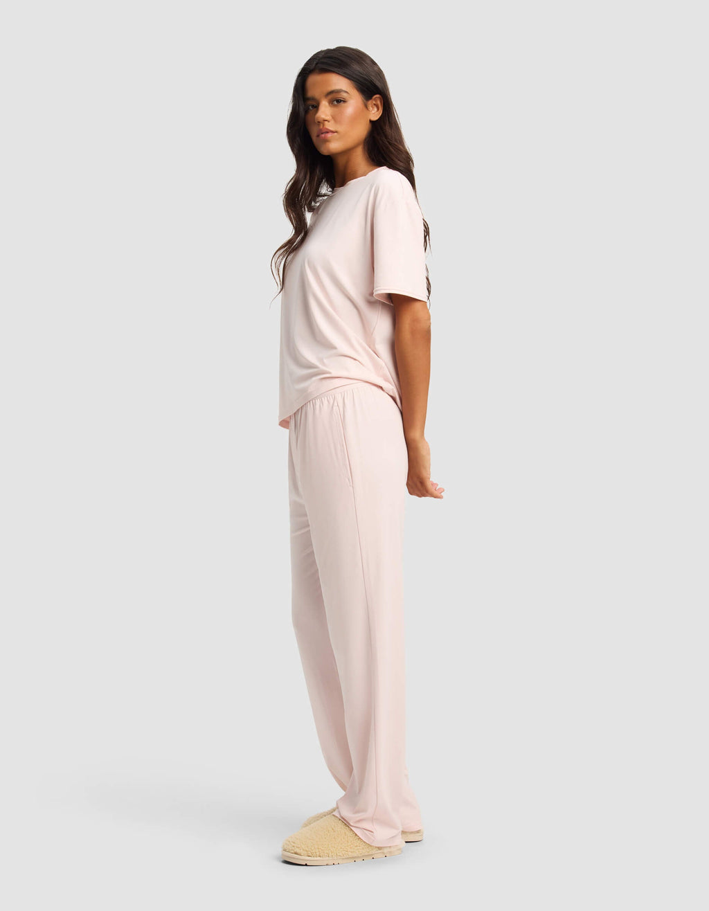 Women's First Layer Pajama Short Sleeve Tee & Pajama Pant Set