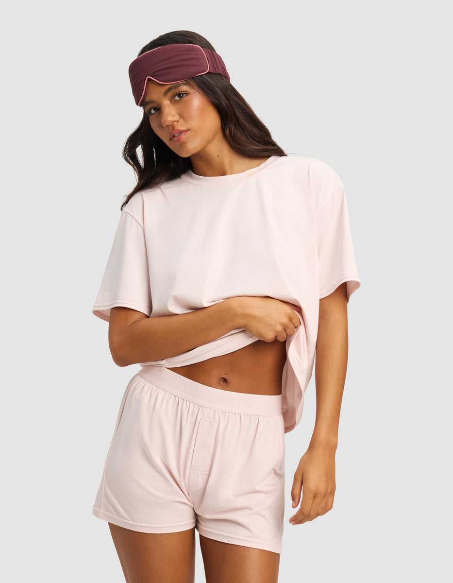 Women's First Layer Pajama Short Sleeve Tee & Boxer Short Set