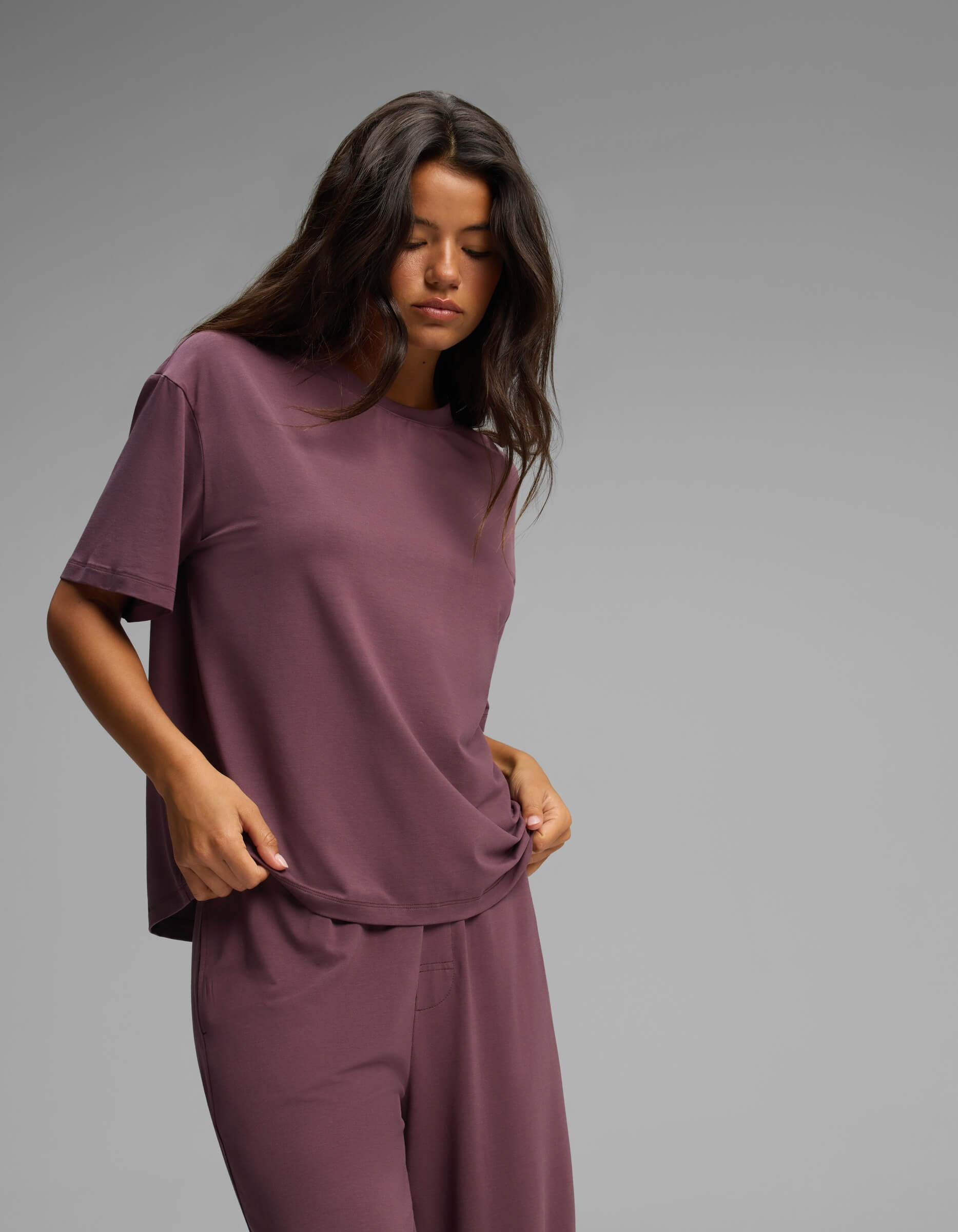 Women's First Layer Pajama Short Sleeve Tee & Pajama Pant Set