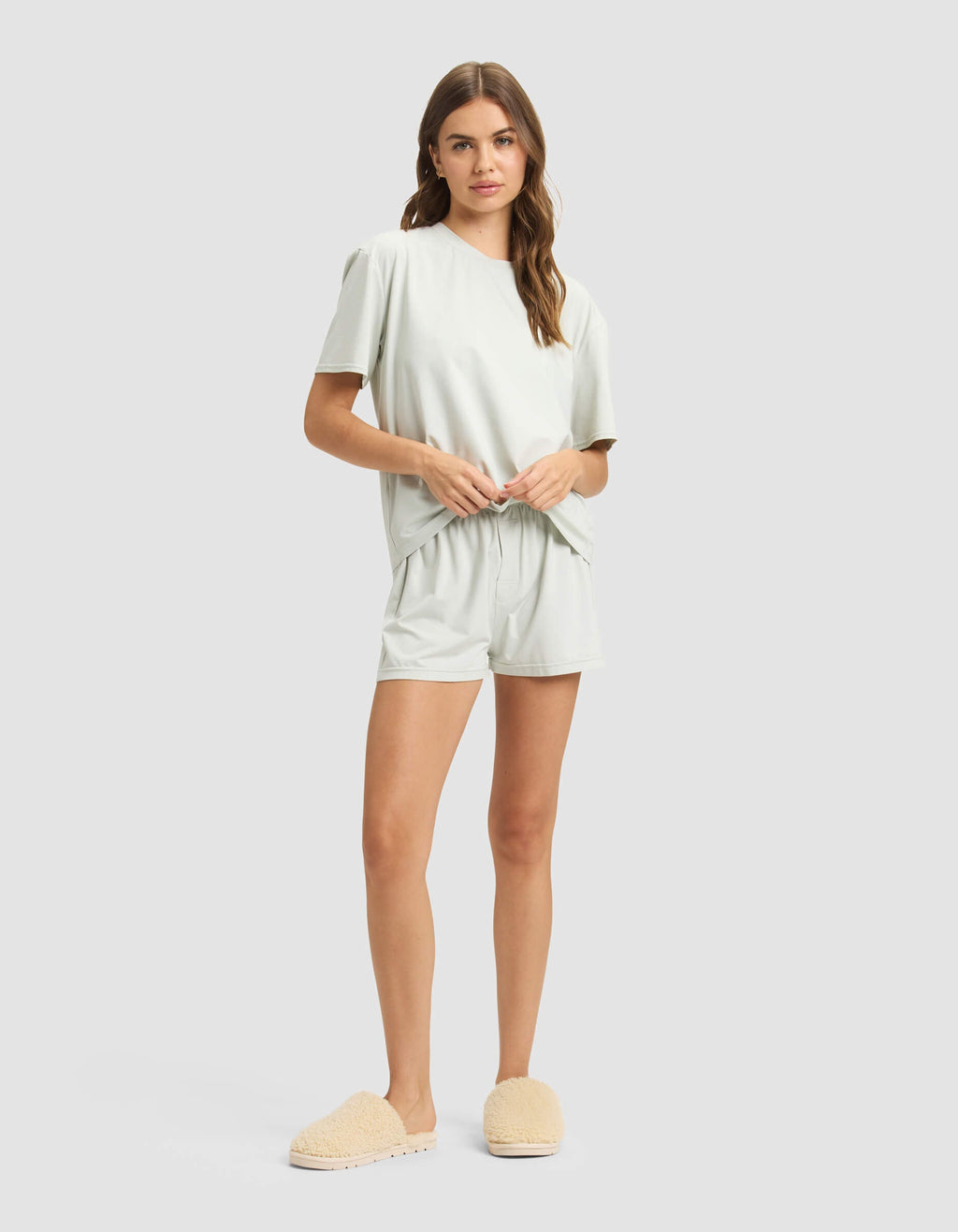 Women's First Layer Pajama Short Sleeve Tee & Boxer Short Set