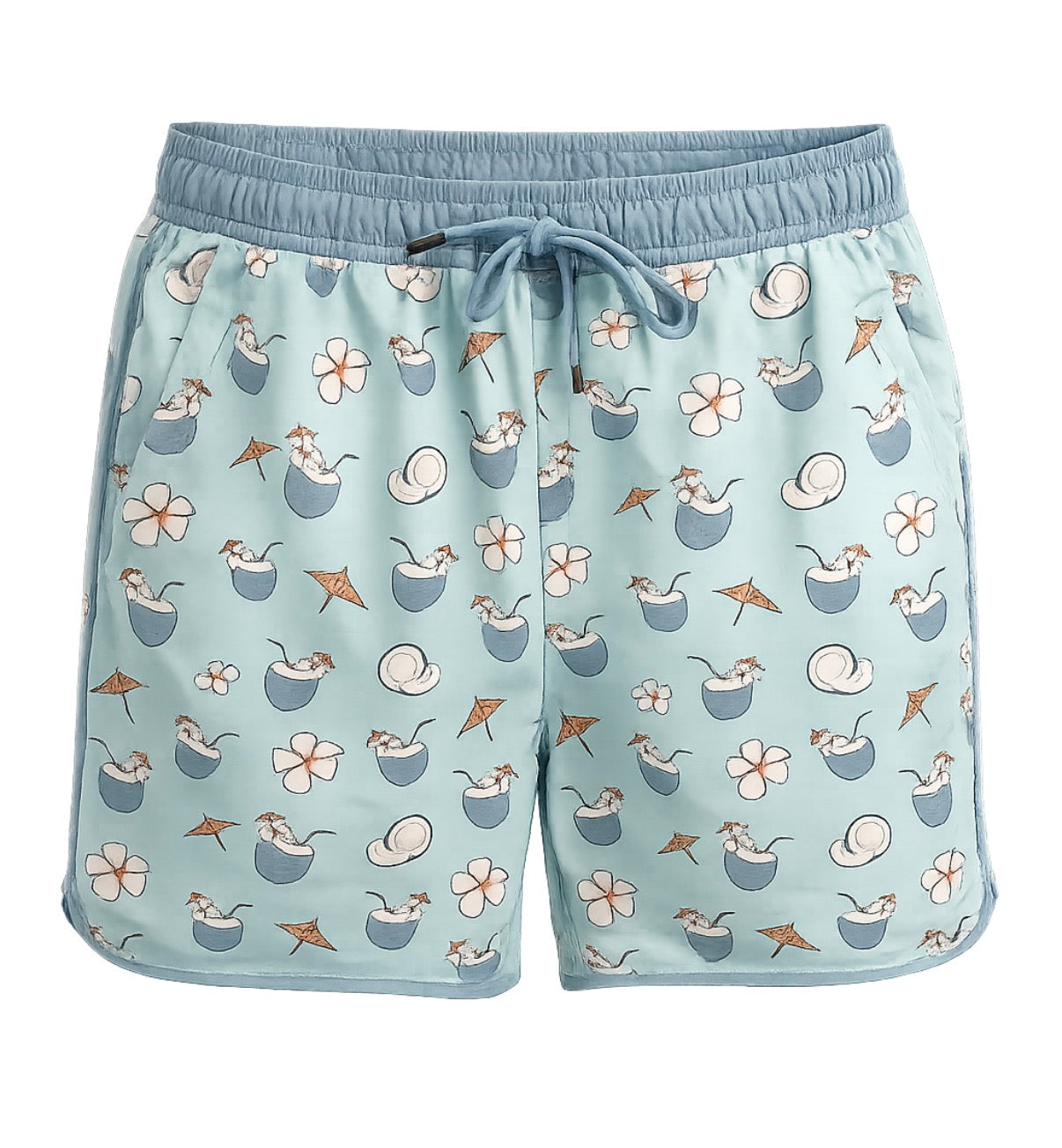 Toothy Pina Colada Volleyshort - Blue