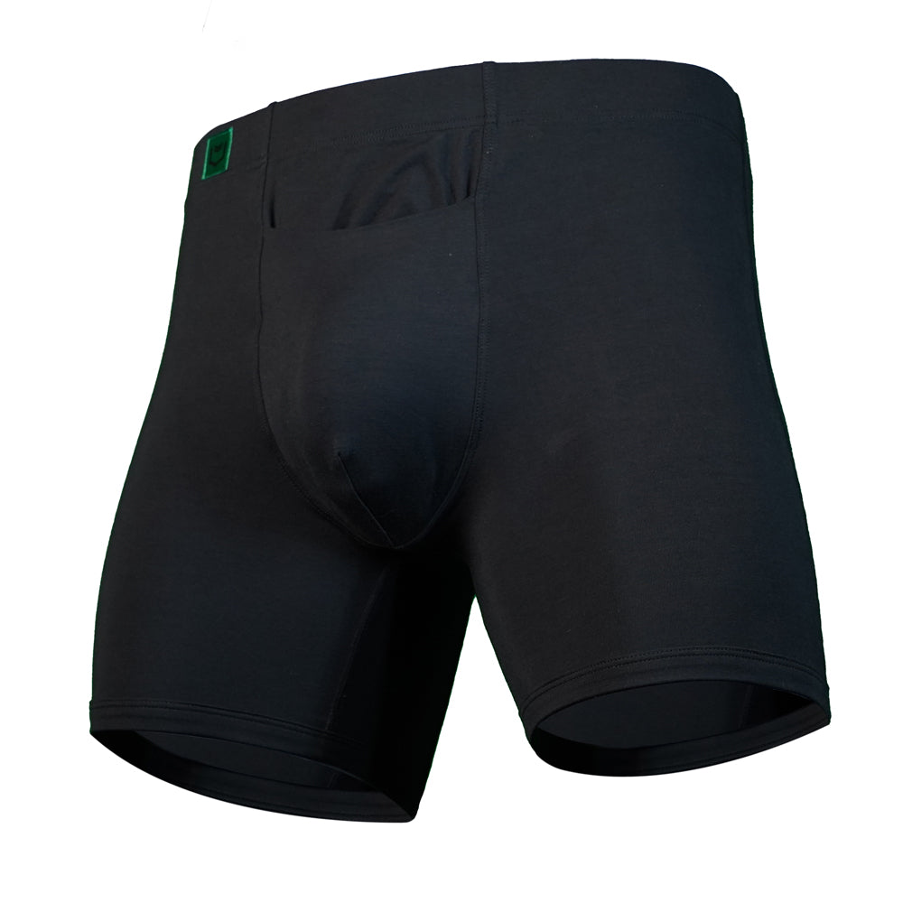 SHEATH 3.21 Bamboo Men's Single Pouch Horizontal Fly Boxer Brief 5" (3 Pack)