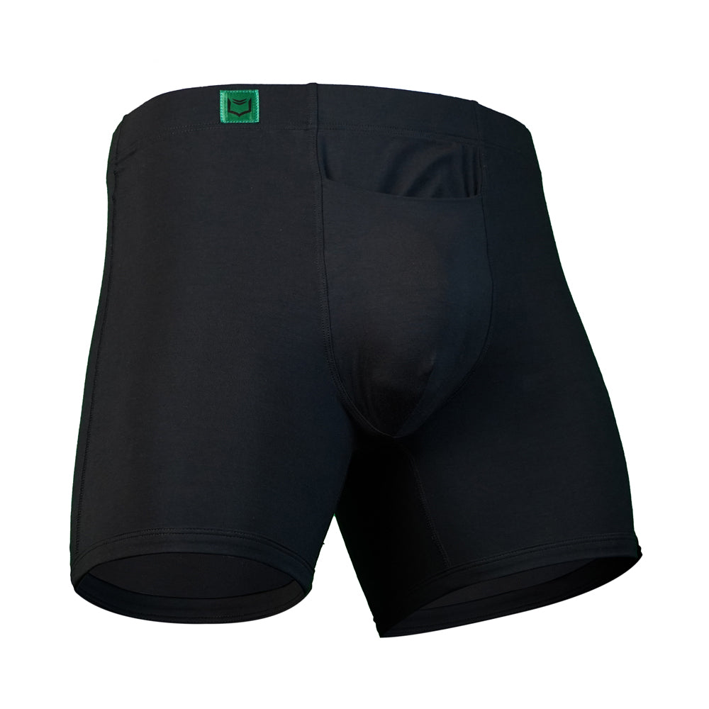SHEATH 3.21 Bamboo Men's Single Pouch Horizontal Fly Boxer Brief 5" (3 Pack)