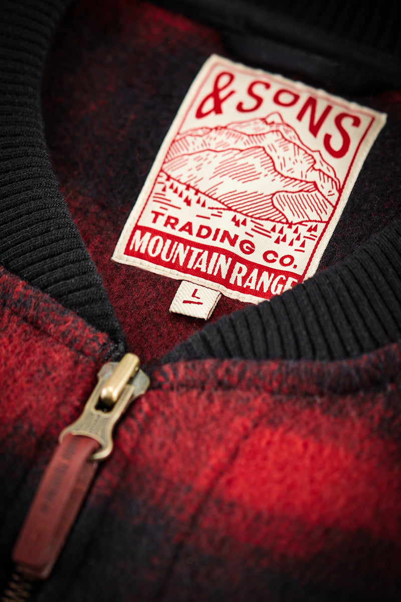 &SONS Kodiak Gilet Red Check