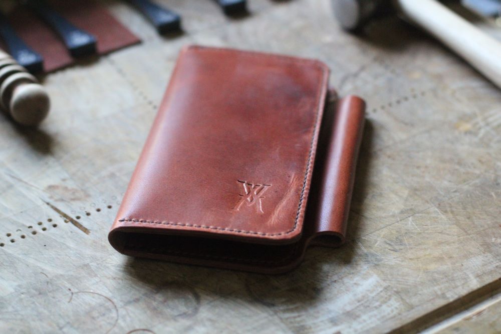 WM Leatherwork Collection - Premium Leather Field Notes Wallet