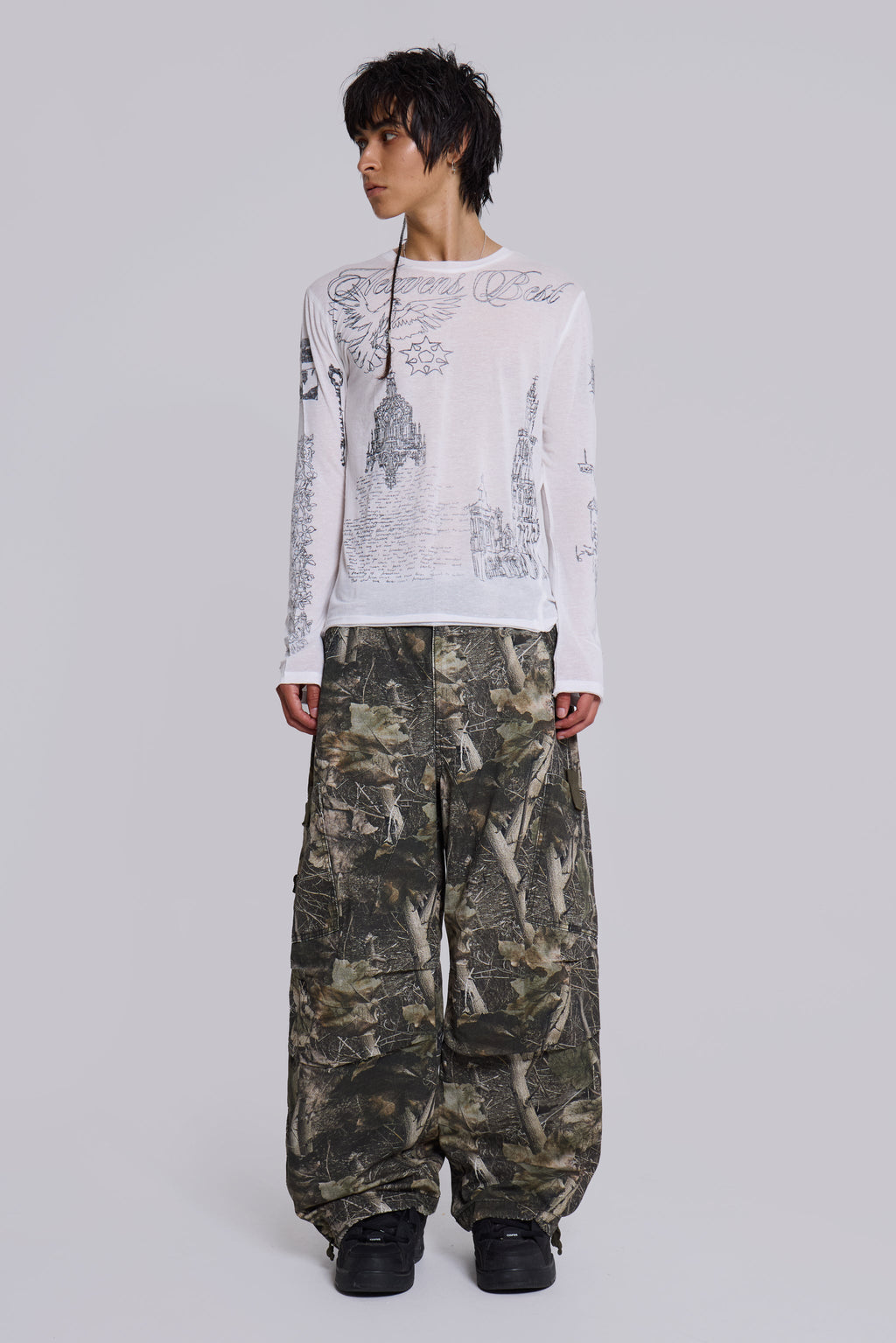 Woodland Camo Parachute Pants