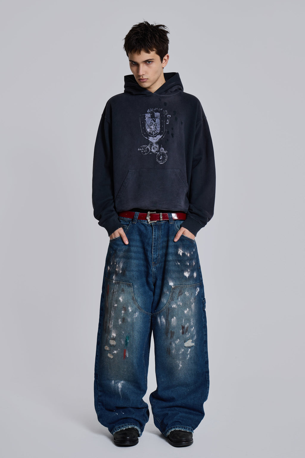 Splatter Cinch Carpenter Jeans