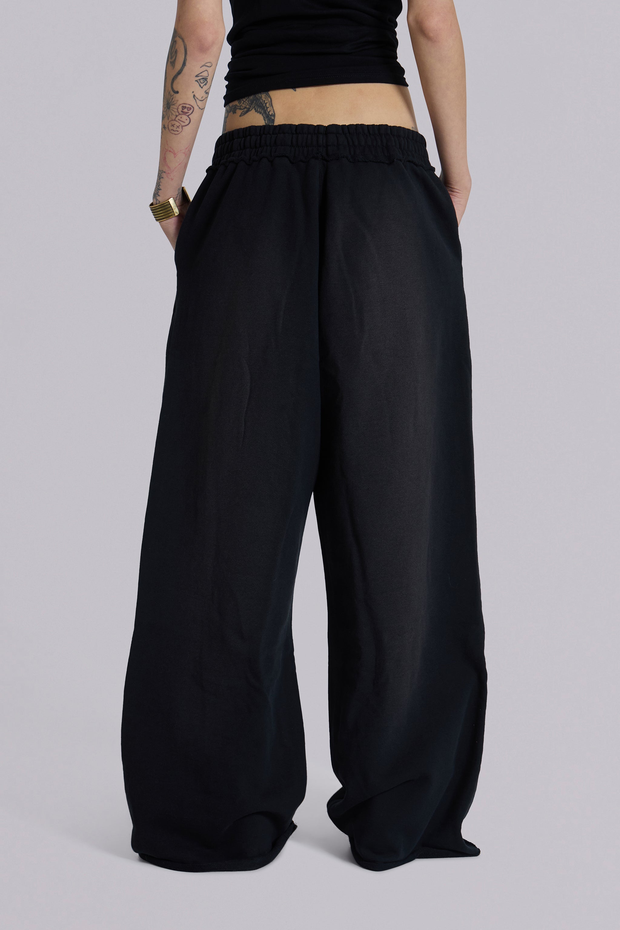 Black Baggy Monster Joggers