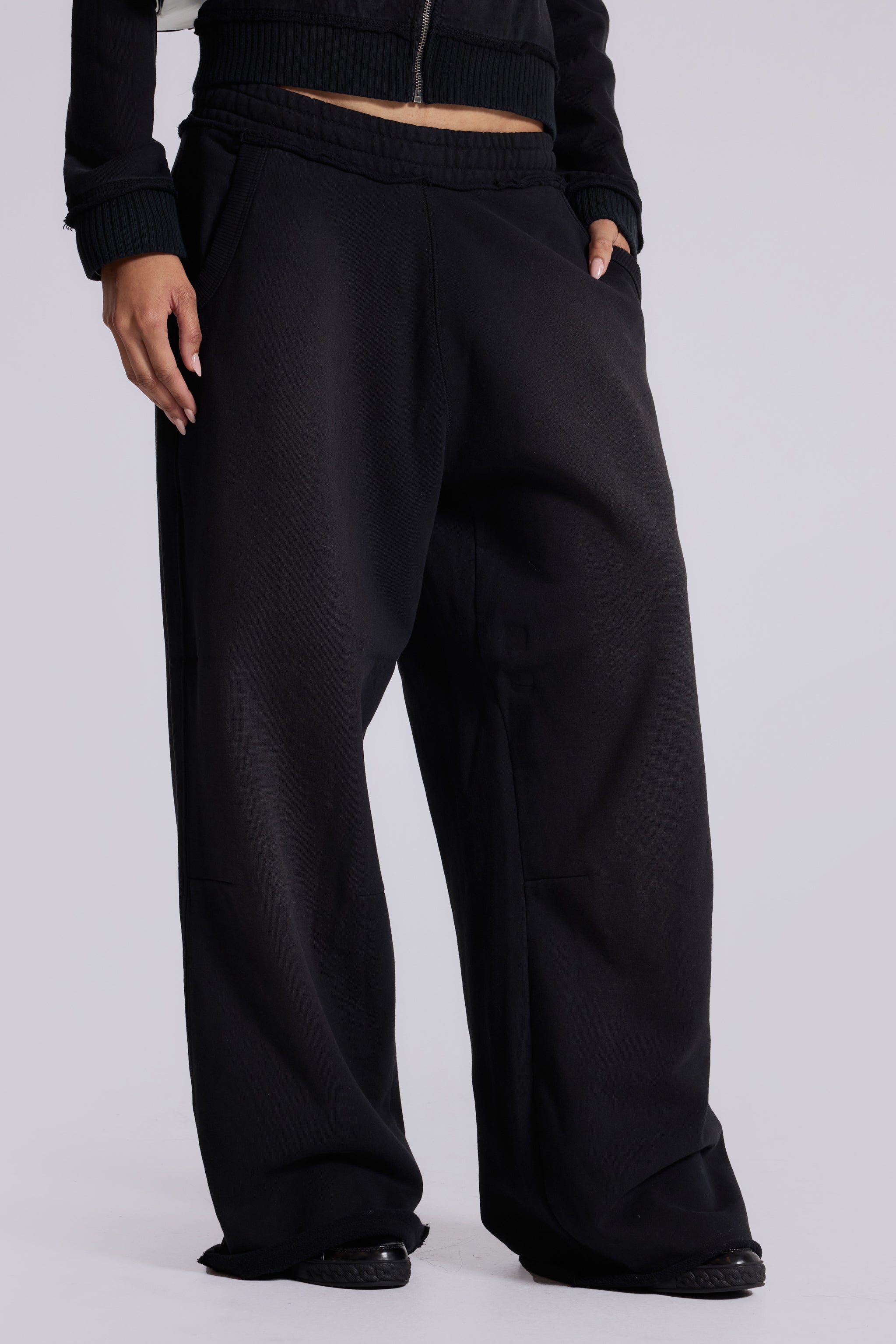 Black Baggy Monster Joggers