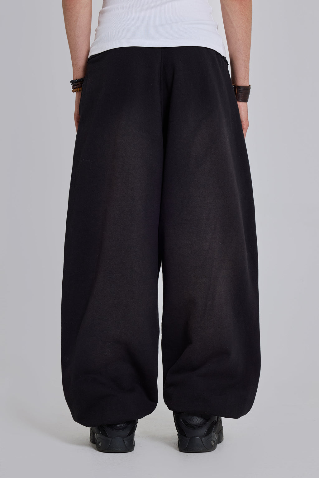 Black Baggy Cuffed Monster Joggers
