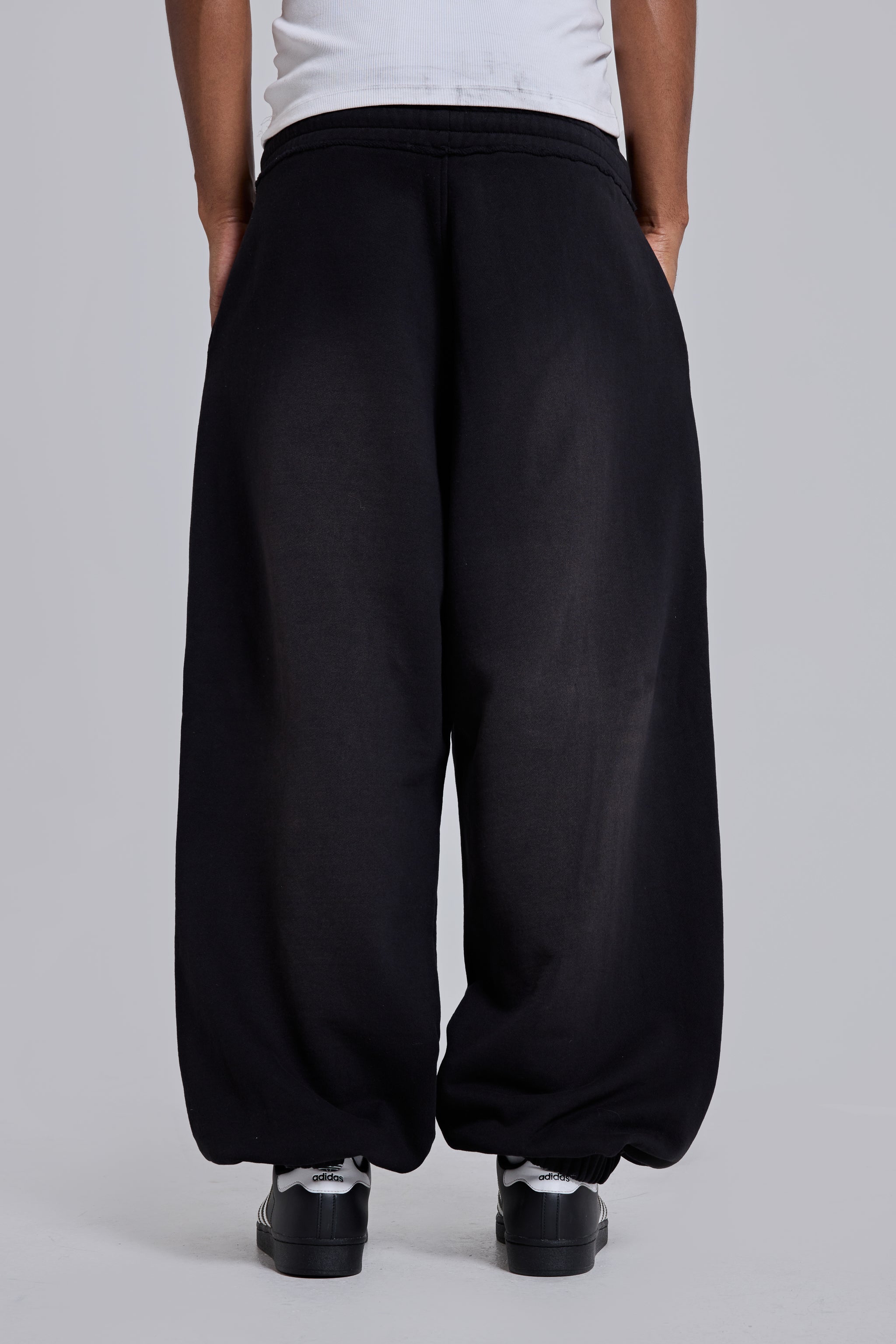 Black Baggy Cuffed Monster Joggers