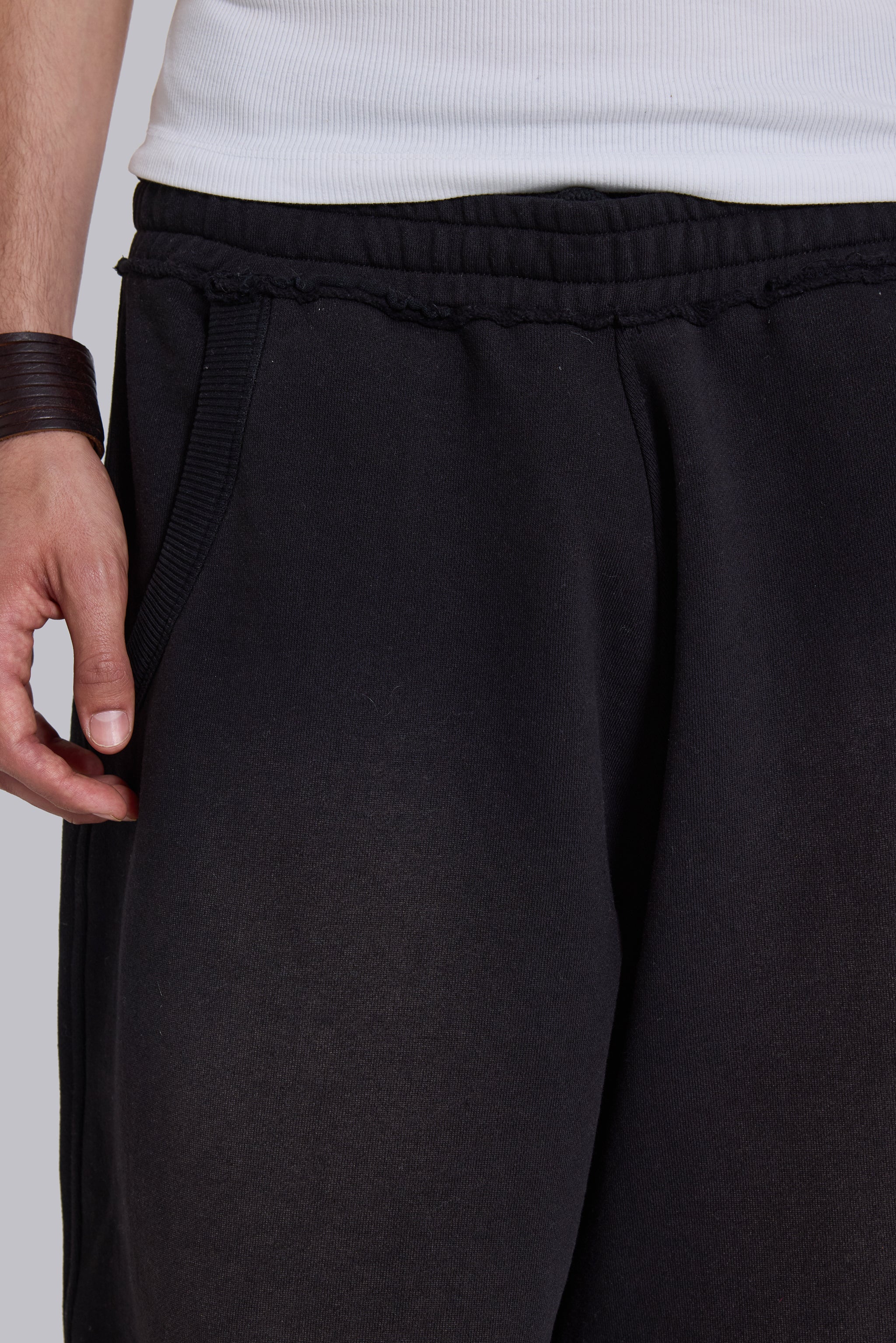 Black Baggy Cuffed Monster Joggers