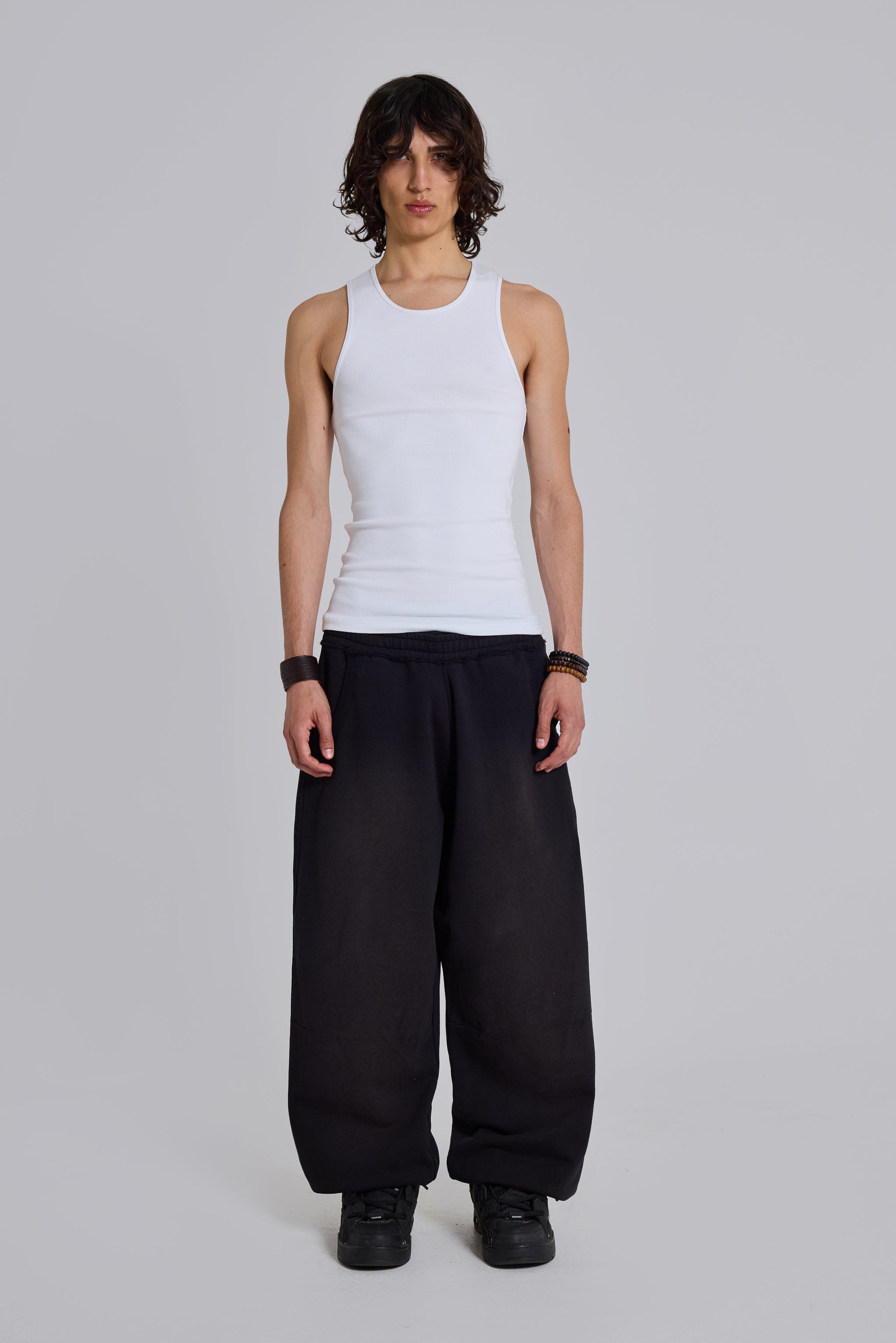 Black Baggy Cuffed Monster Joggers
