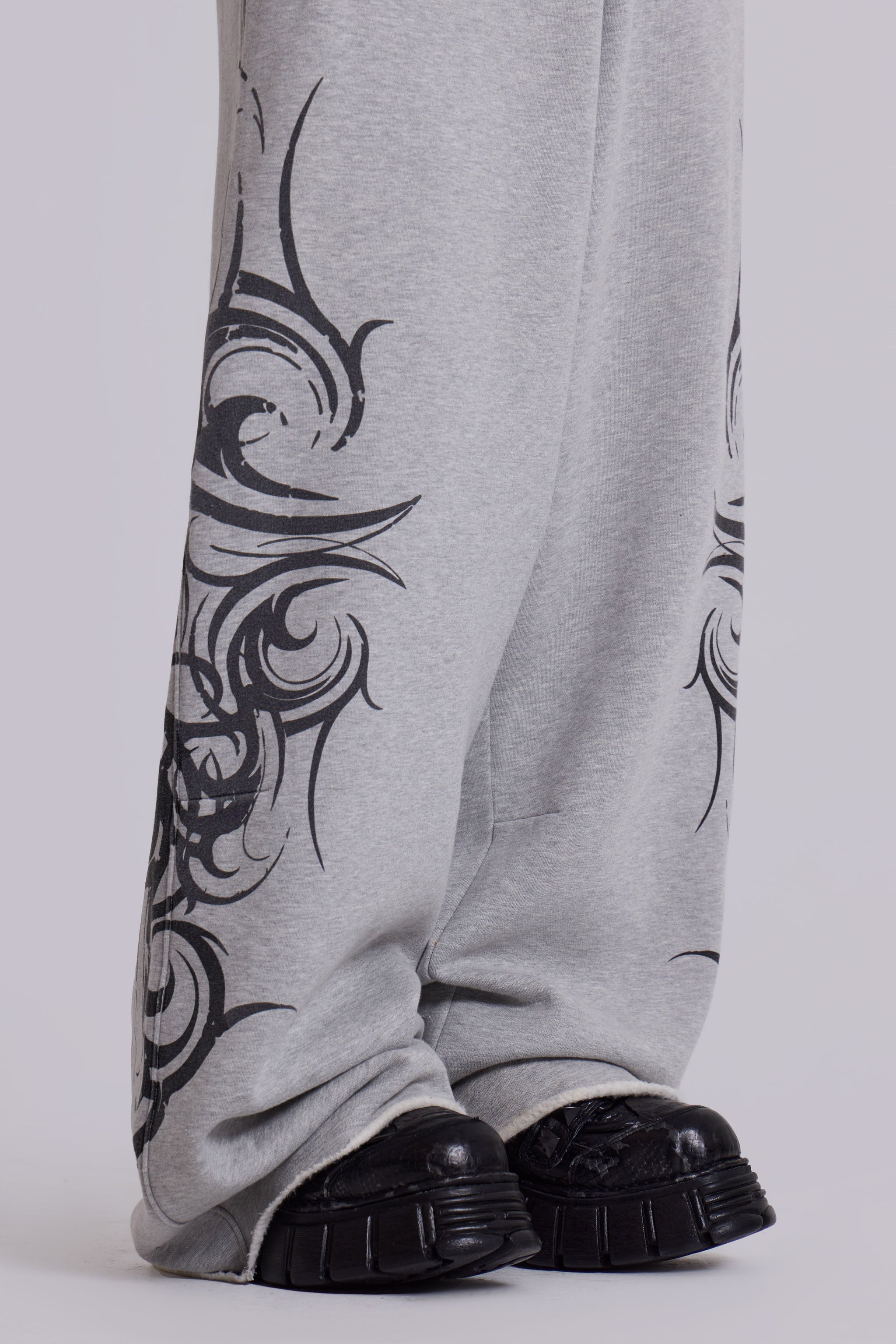 Grey Baggy Blade Joggers