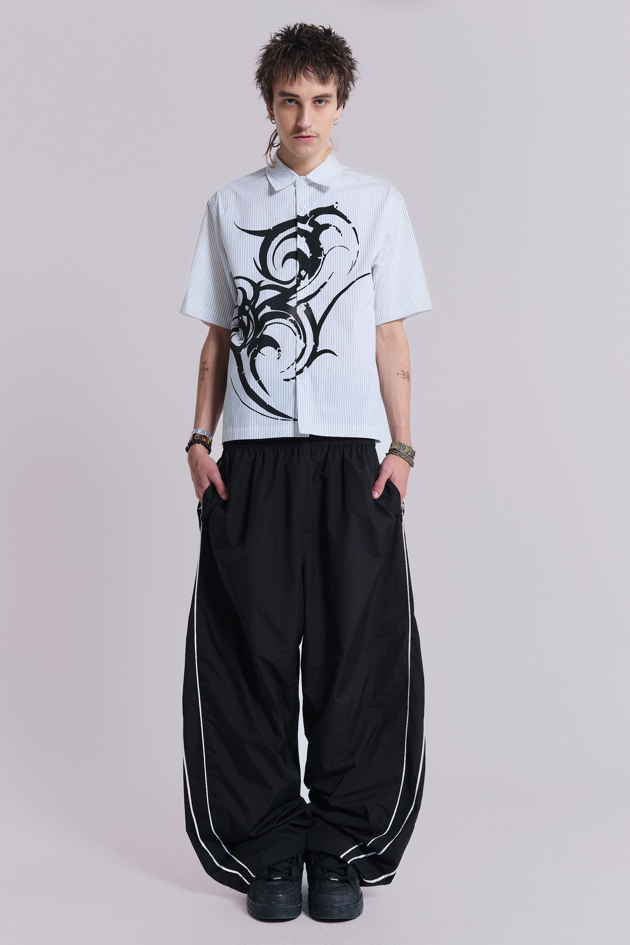 Black Vapor Tracksuit Bottoms