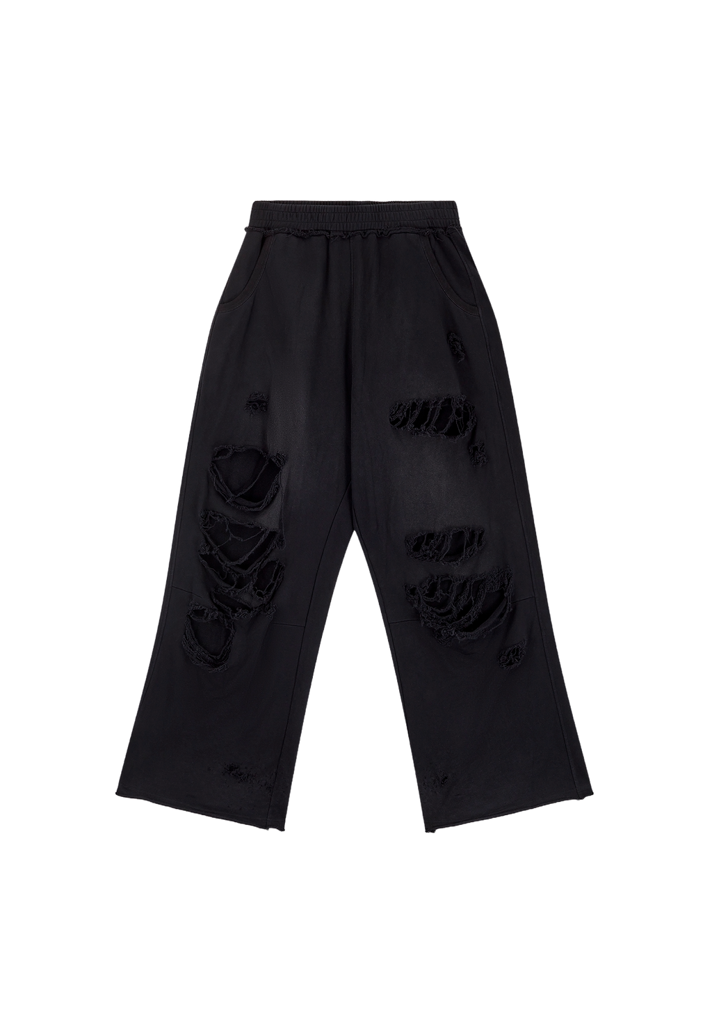 Distressed Black Baggy Monster Joggers