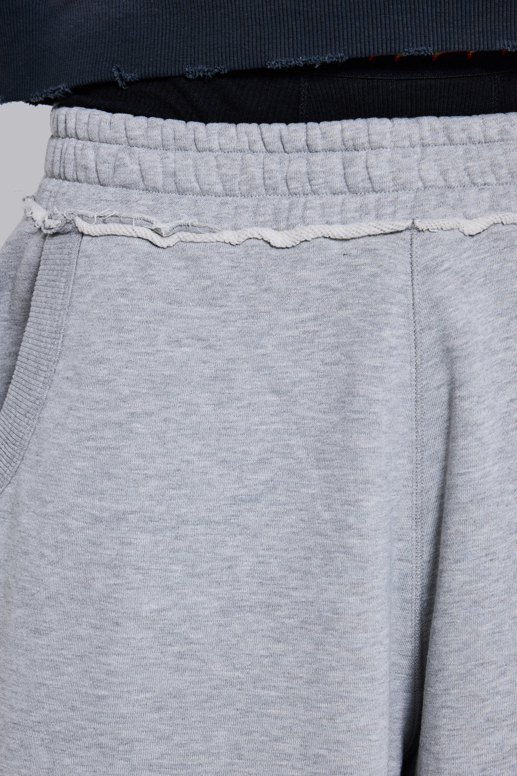 Grey Marl Gothic Print Baggy Monster Joggers