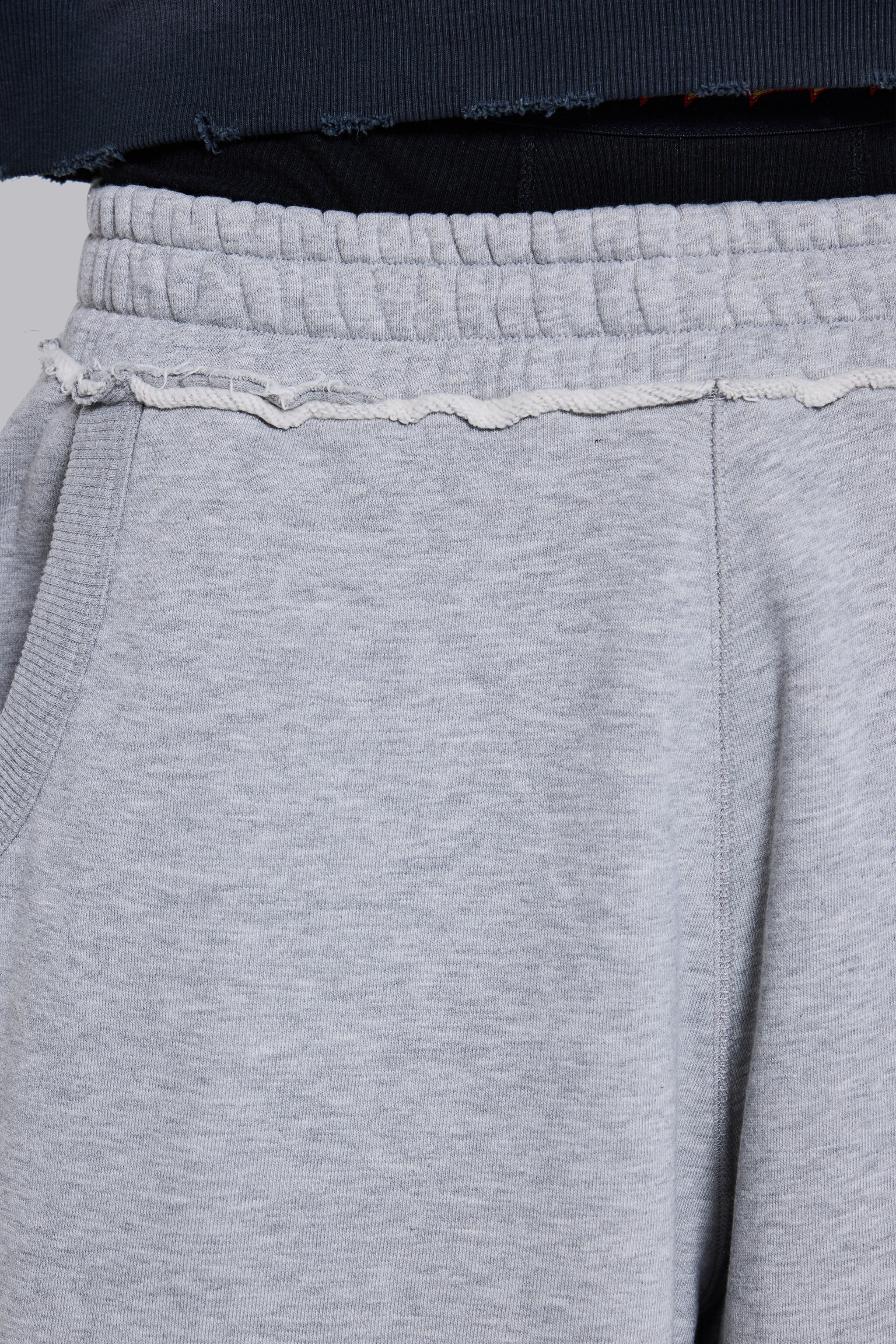 Grey Marl Gothic Print Baggy Monster Joggers