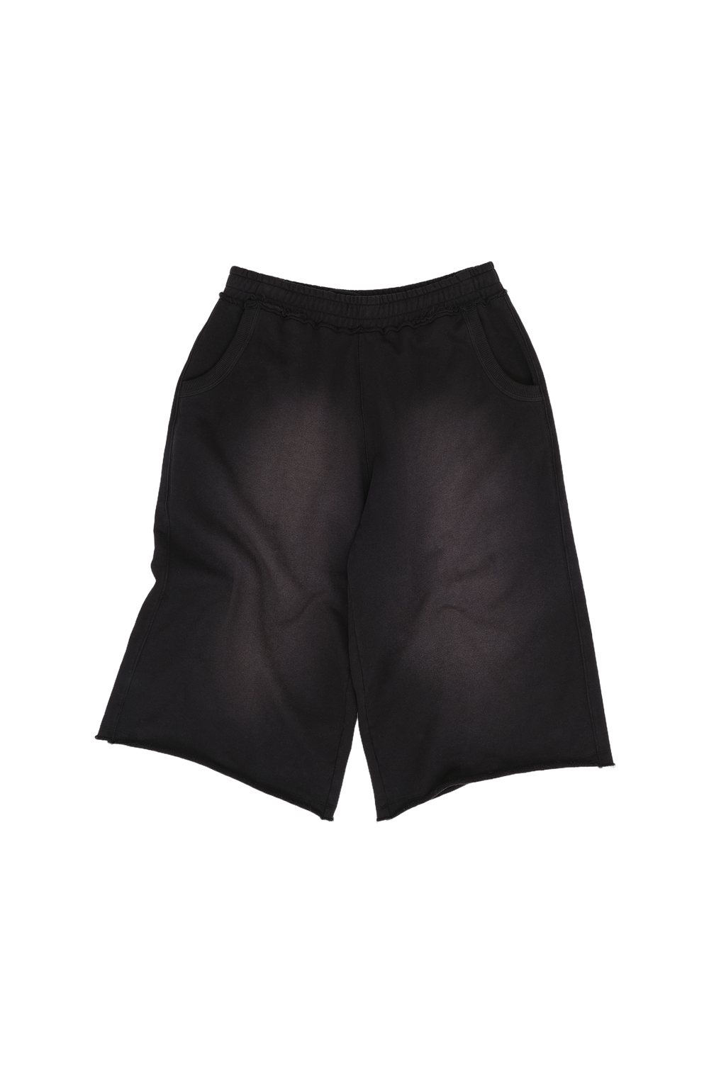 Monster 3/4 Washed Black Shorts