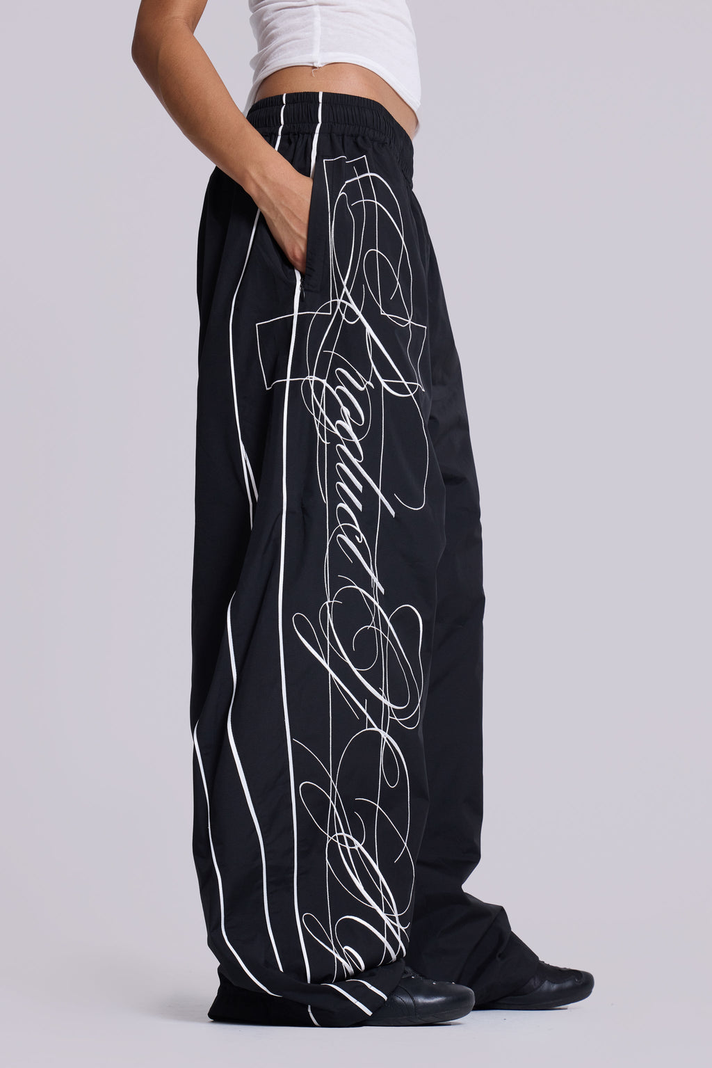 P.O.A. Black Vapor Tracksuit Bottoms