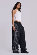 P.O.A. Black Vapor Tracksuit Bottoms