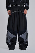 Black Panelled Vapor Joggers
