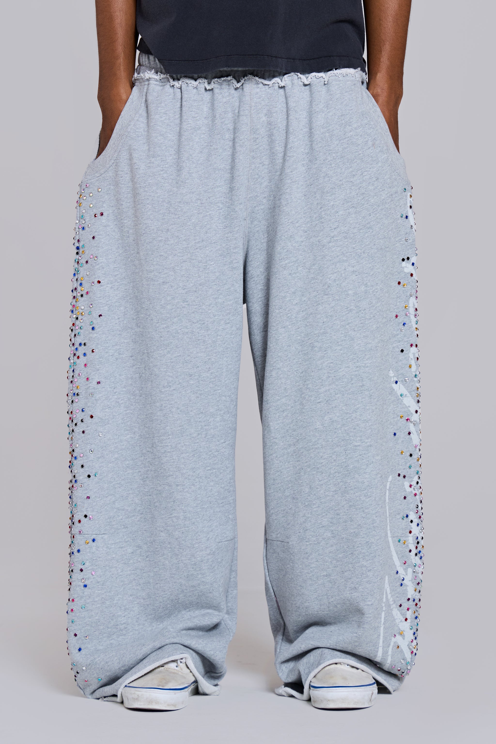 Grey Marl Hardcore Jewel Monster Joggers