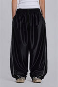 Black Metallic Vapor Joggers
