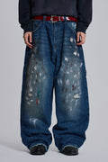 Splatter Cinch Carpenter Jeans