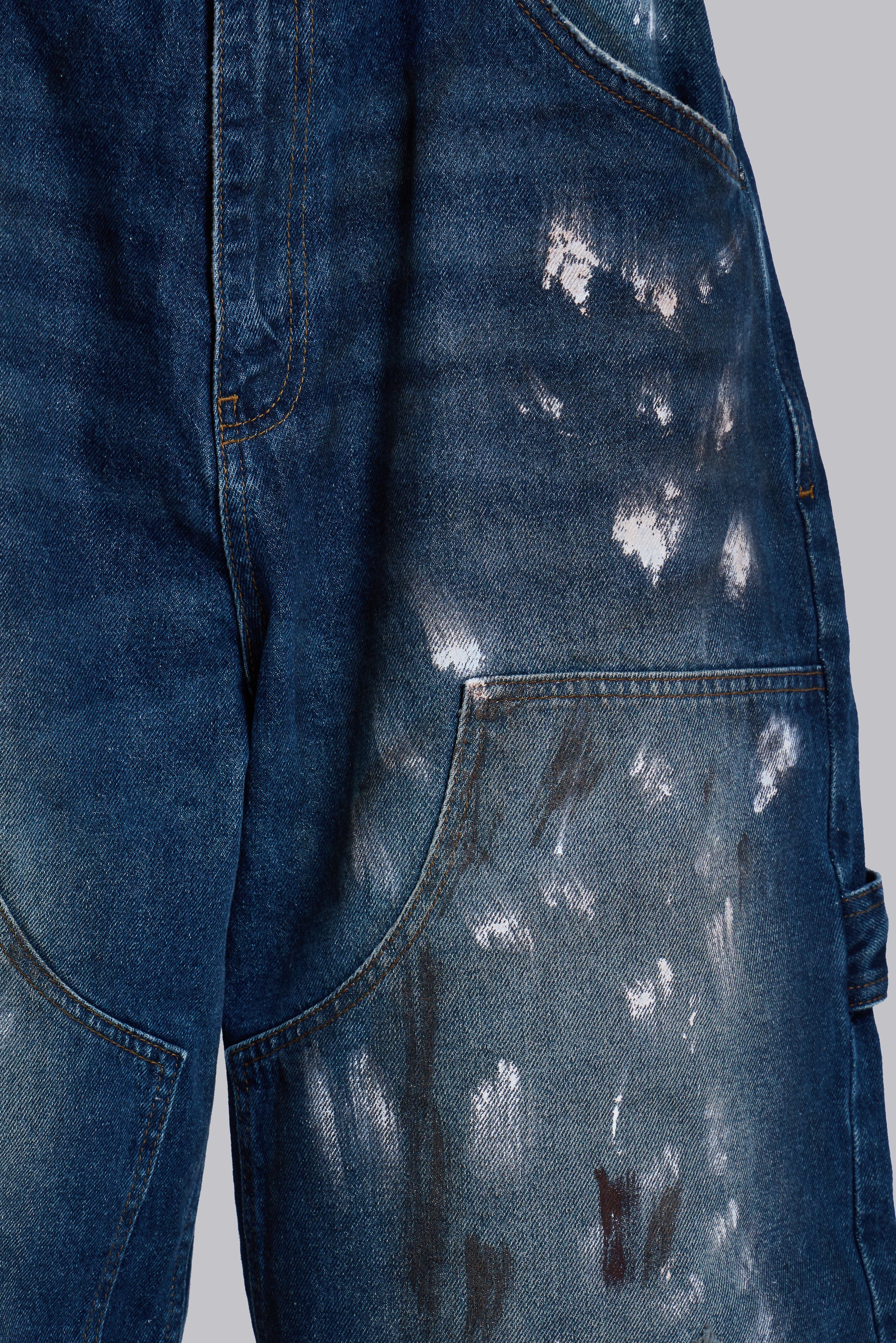 Splatter Cinch Carpenter Jeans
