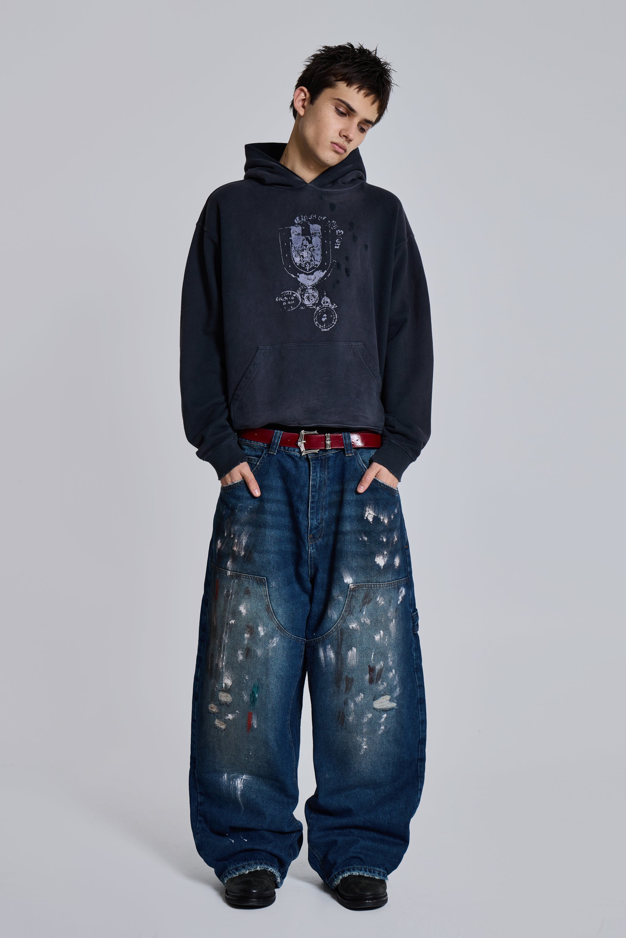 Splatter Cinch Carpenter Jeans