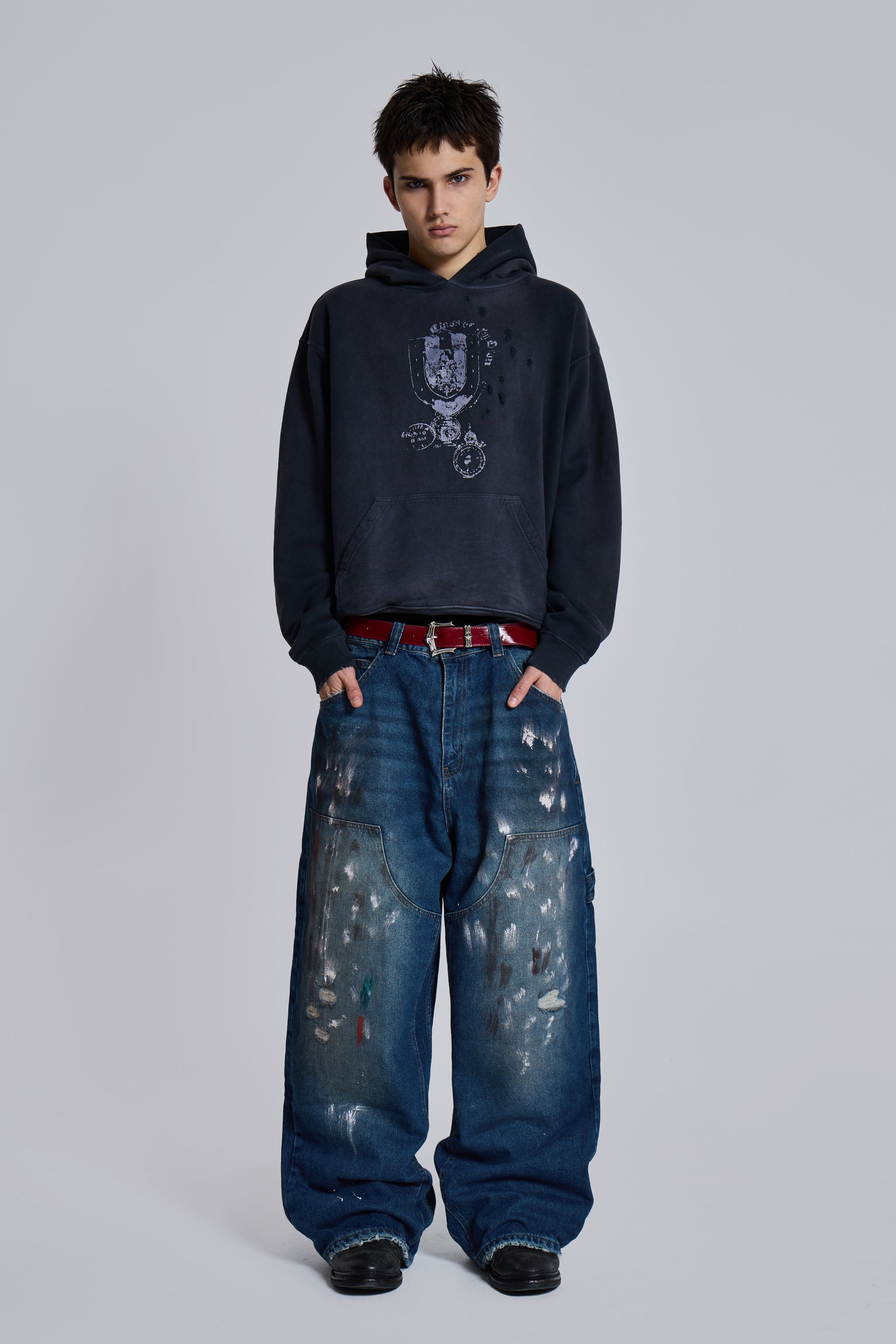 Splatter Cinch Carpenter Jeans