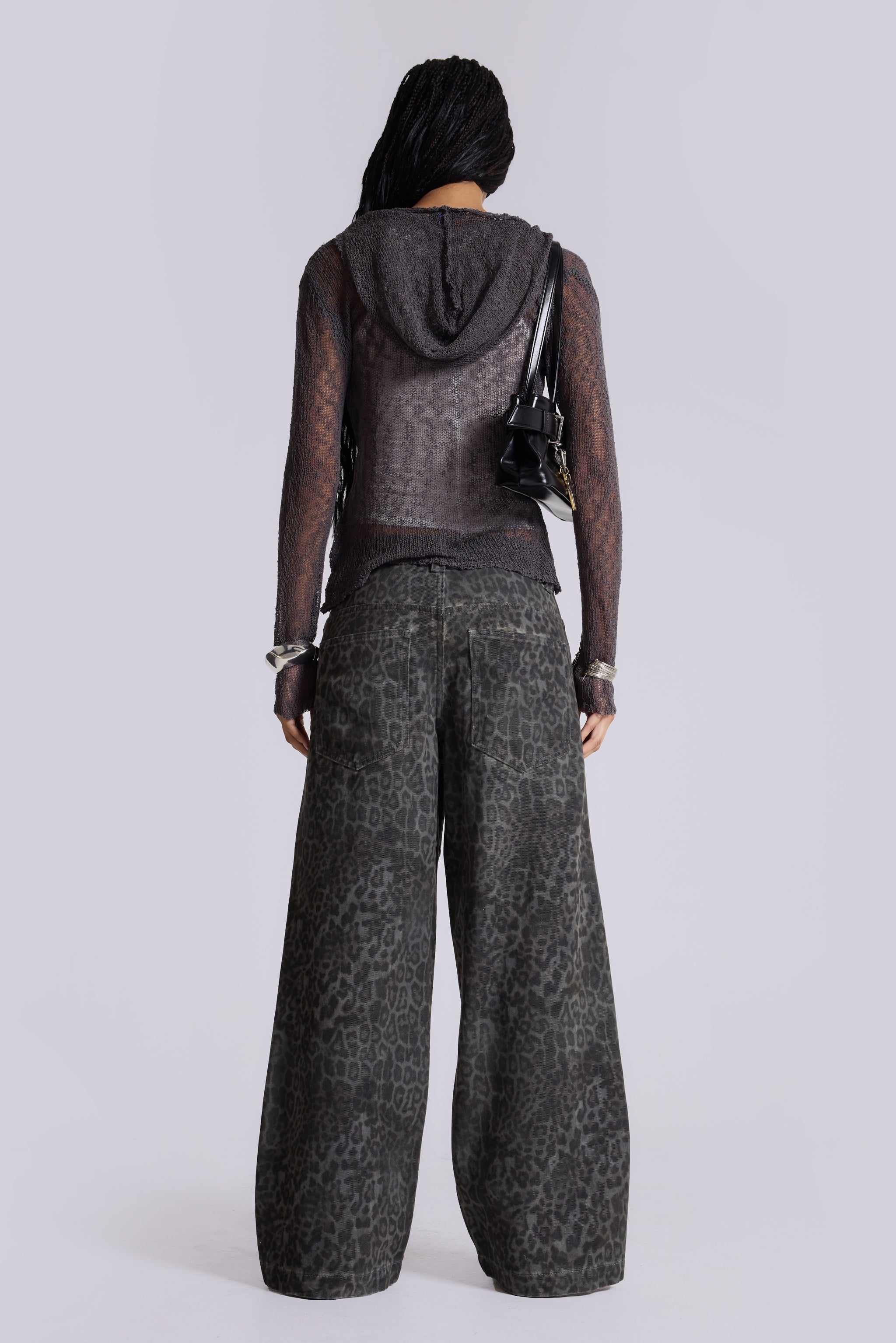 Charcoal Leopard Fade Colossus Jeans