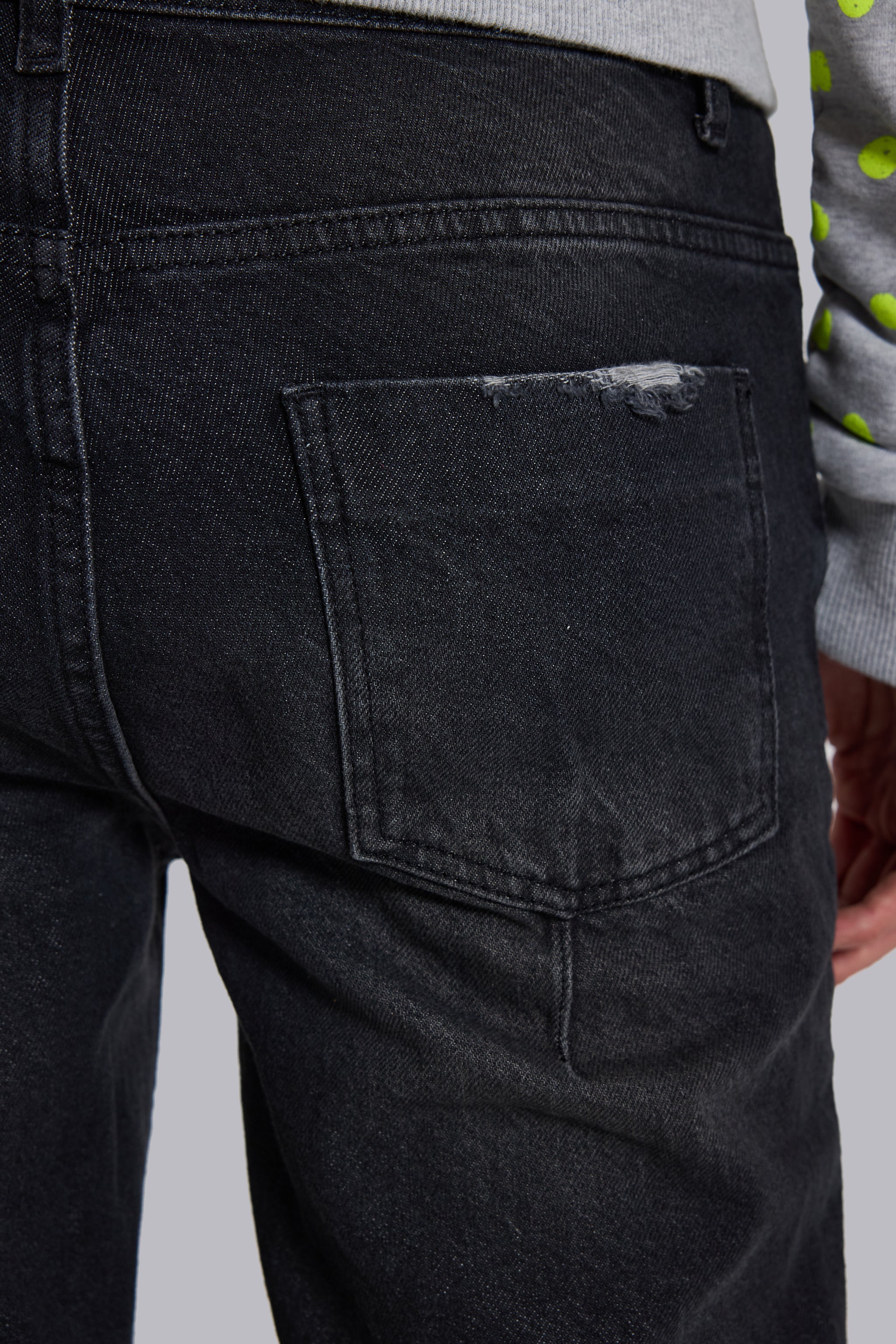 Washed Black Drain Jeans