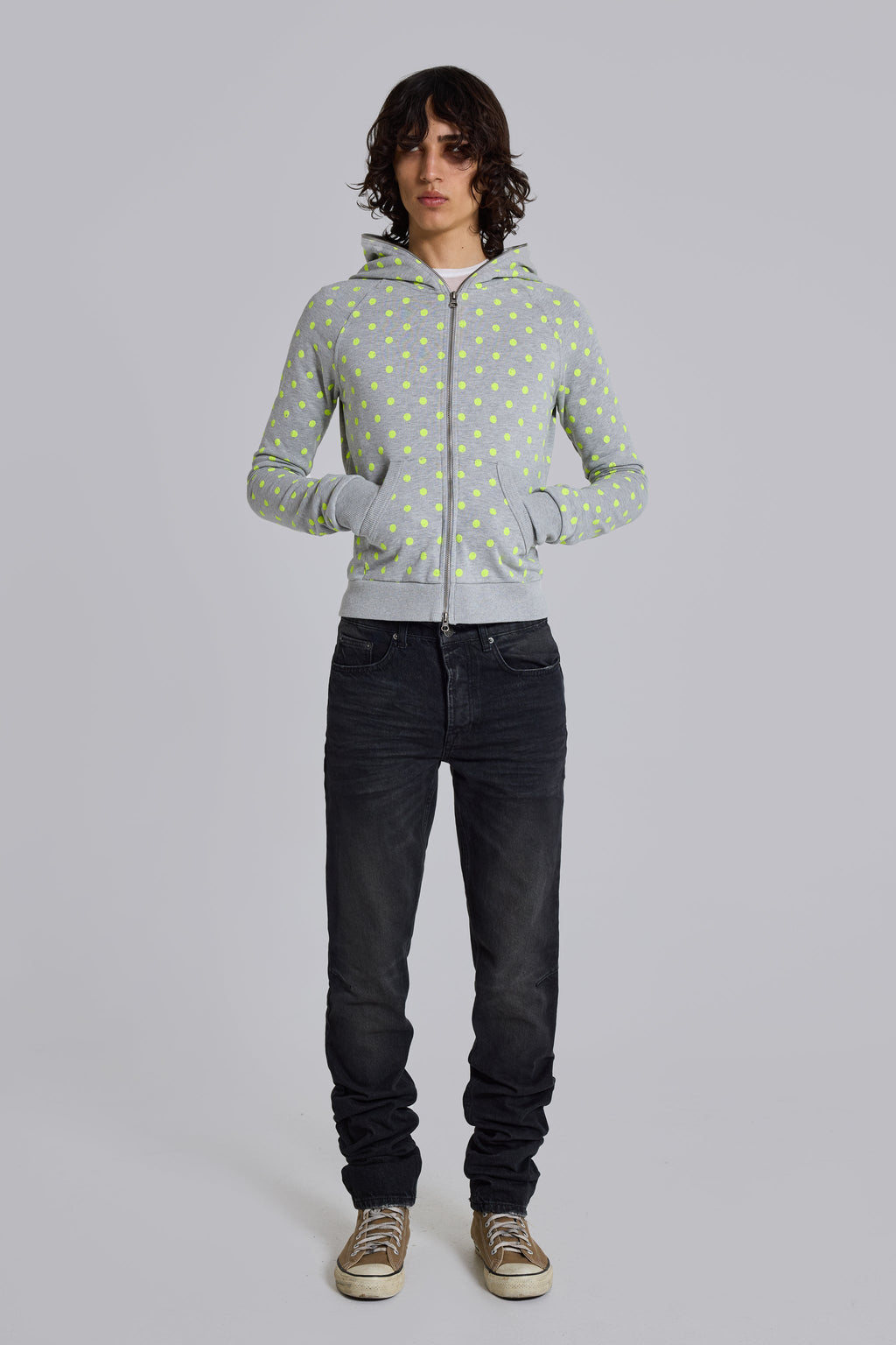 Washed Black Drain Jeans