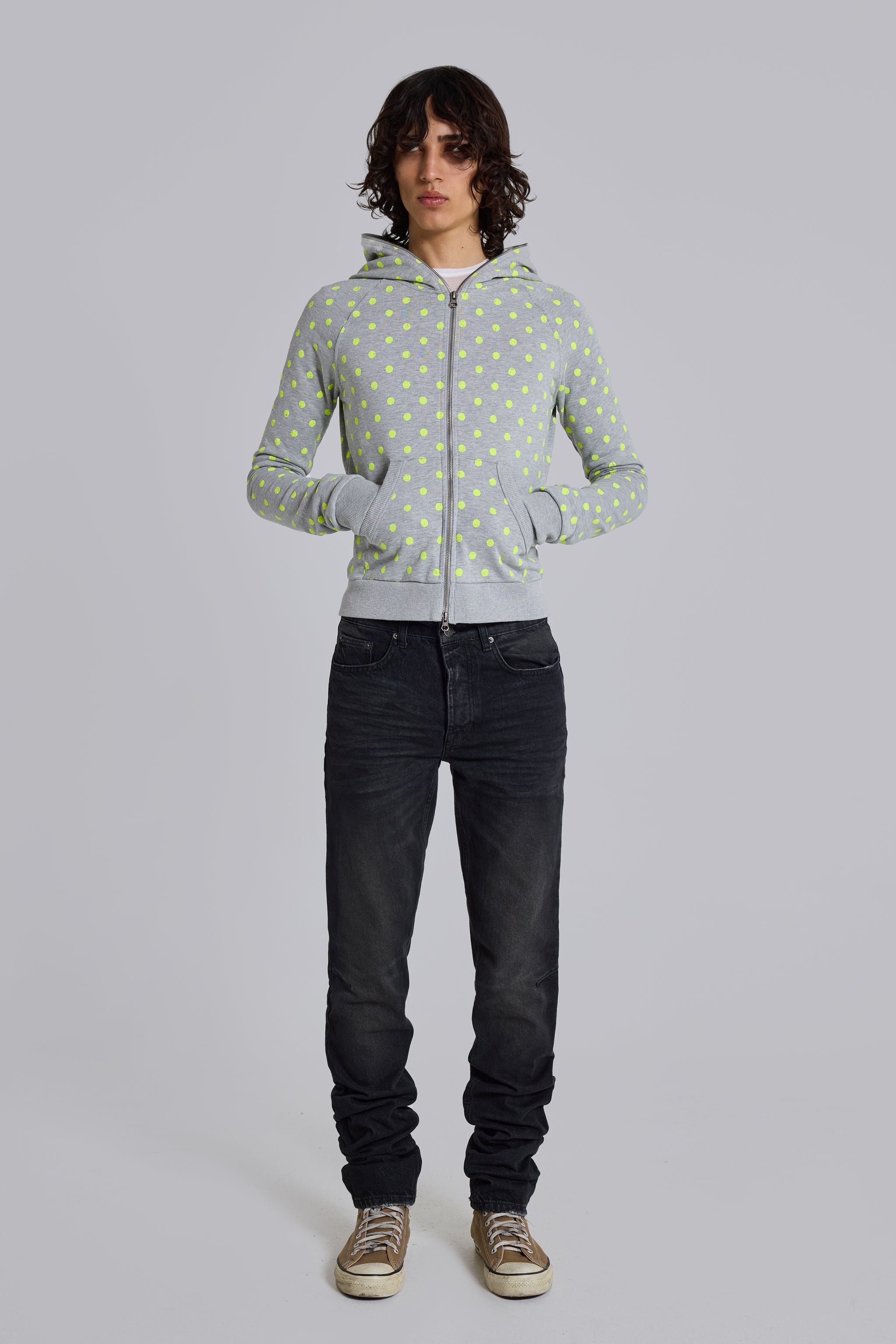 Washed Black Drain Jeans