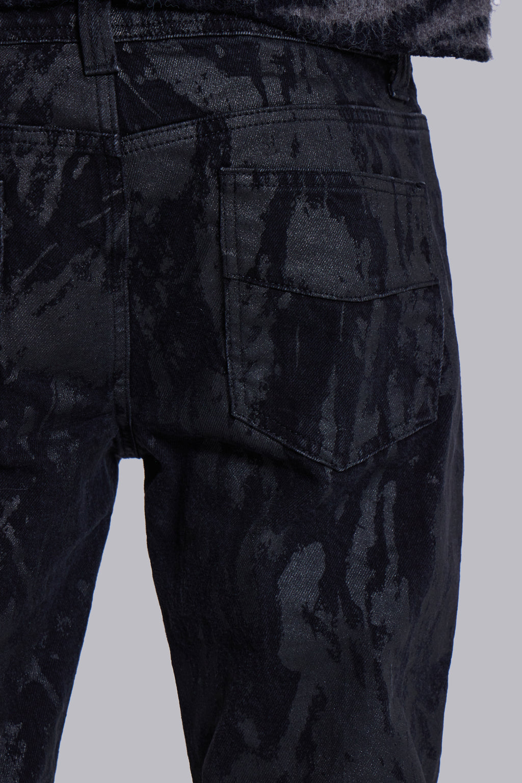 Wax Coated Drift Bootcut Jeans
